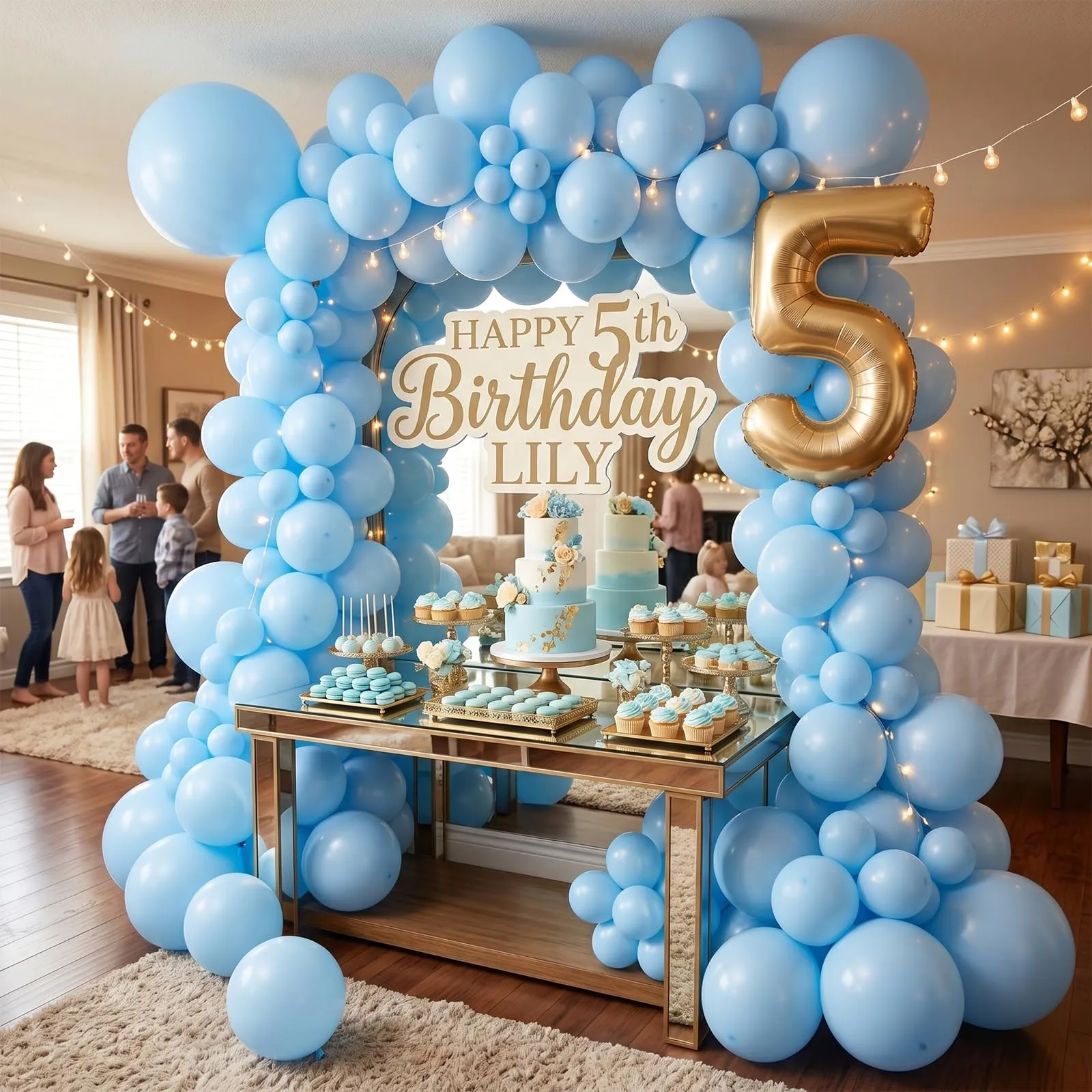 fairymaiden Palloncini in Lattice Blu Pastello Macaron, 100 Pezzi, 12 Pollici - immagine 6