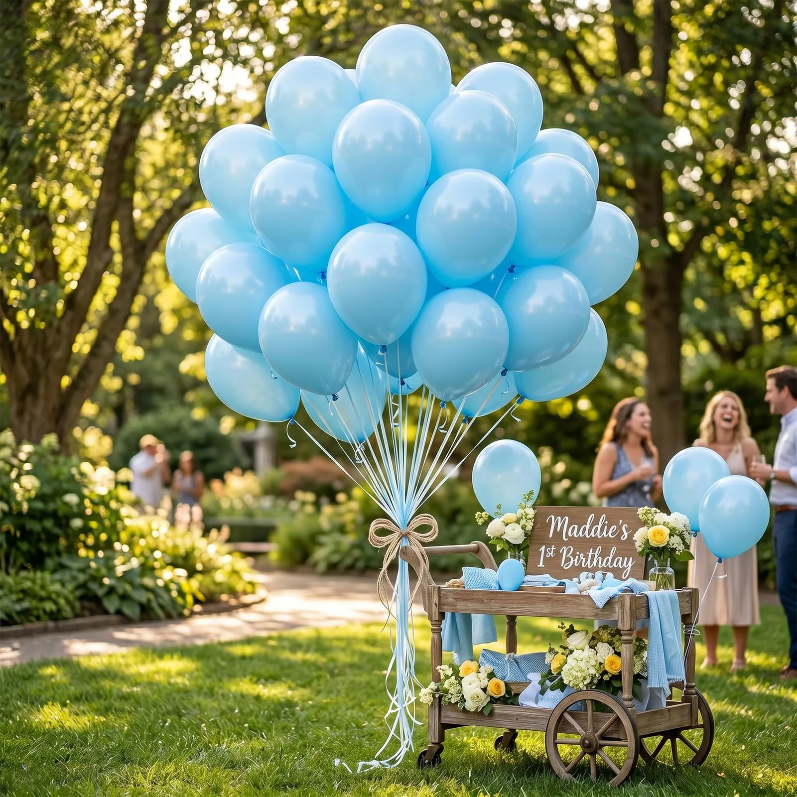fairymaiden Palloncini in Lattice Blu Pastello Macaron, 100 Pezzi, 12 Pollici - immagine 8