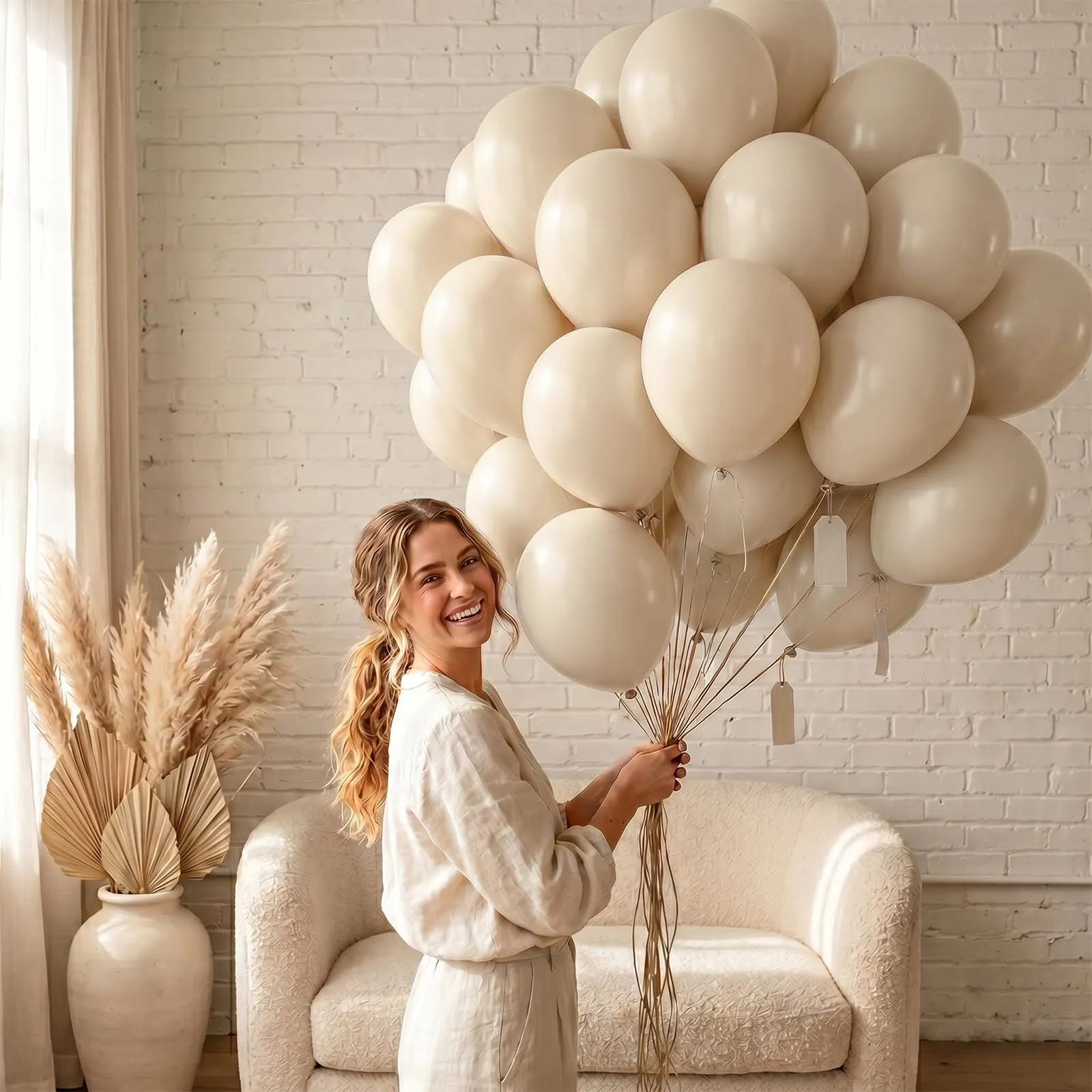 Fairymaiden Palloncini in Lattice Bianco Avorio, 100 Pezzi, 12 Pollici - immagine 3