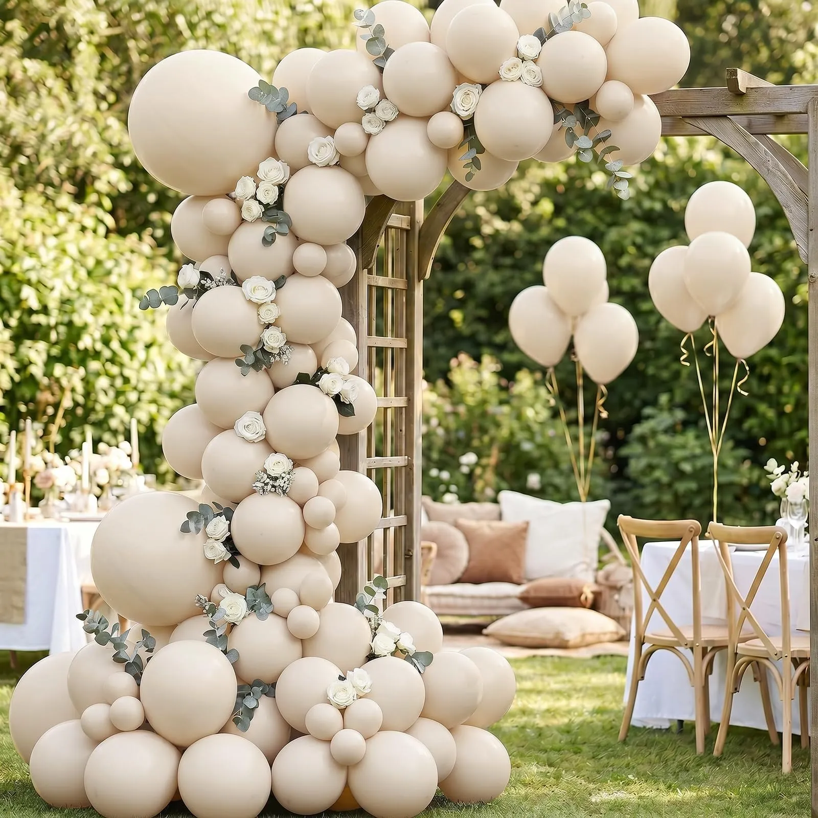 Fairymaiden Palloncini in Lattice Bianco Avorio, 100 Pezzi, 12 Pollici - immagine 7
