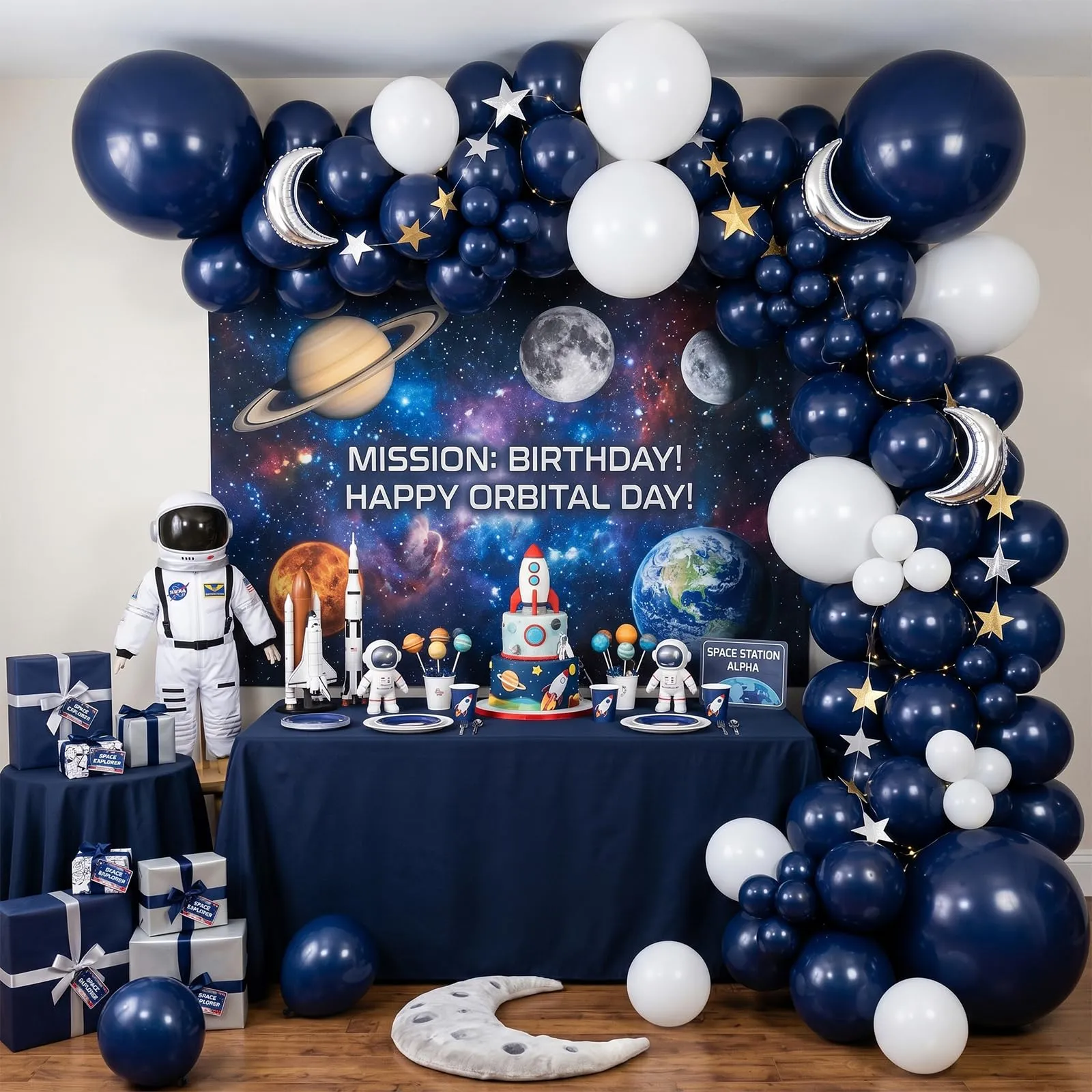 fairymaiden Palloncini Blu Navy in Lattice, 100 Pezzi, 12 Pollici - immagine 3