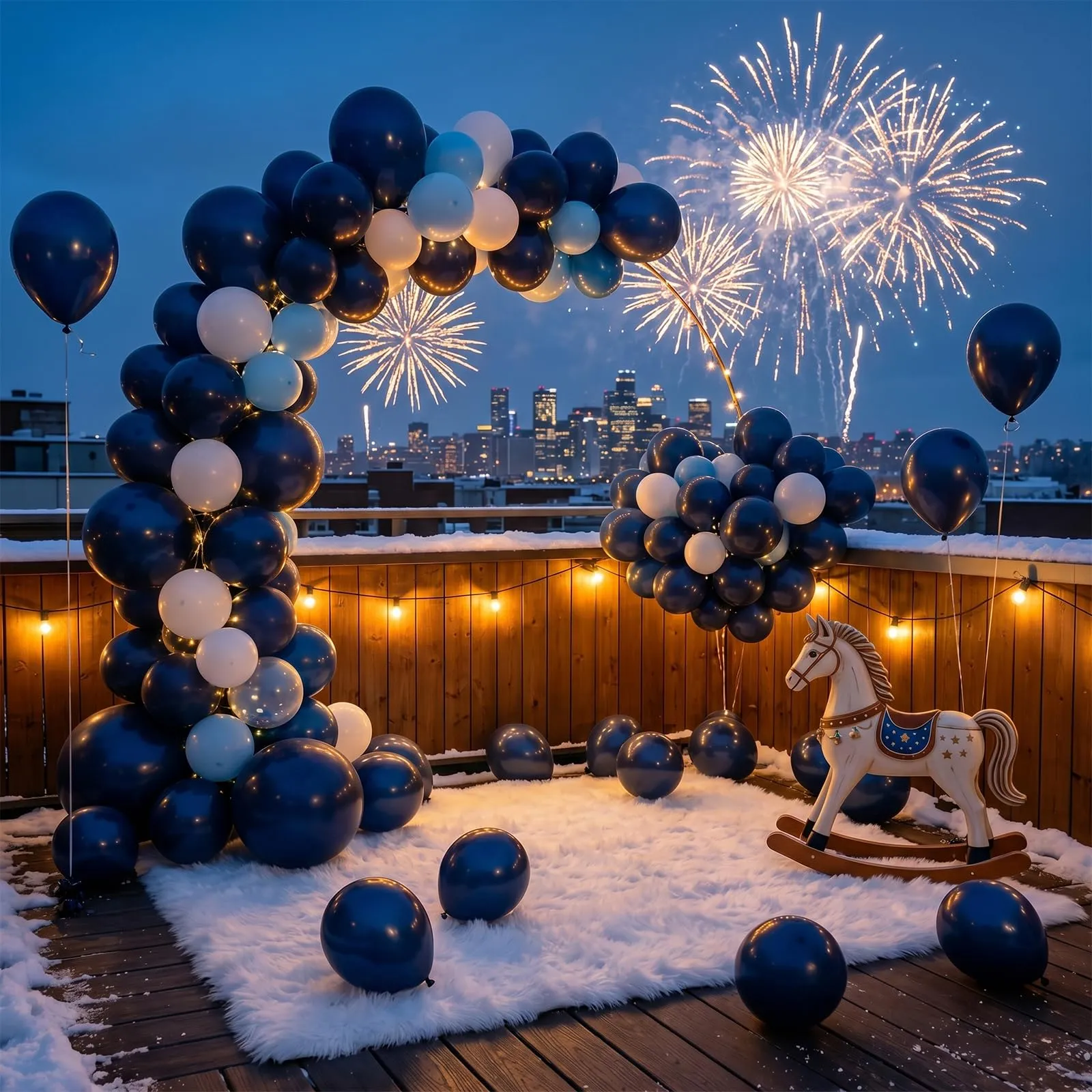 fairymaiden Palloncini Blu Navy in Lattice, 100 Pezzi, 12 Pollici - immagine 6