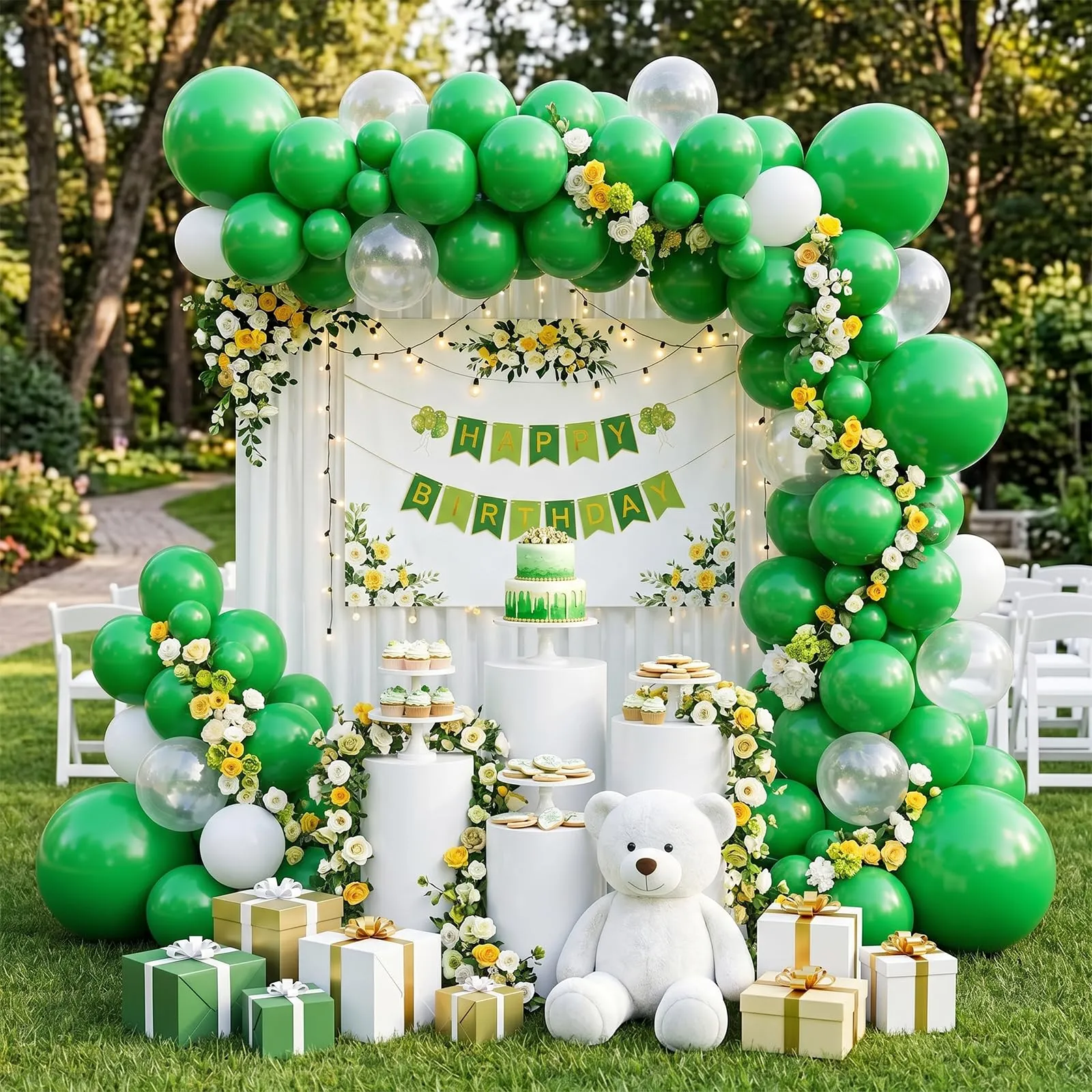 Fairymaiden Palloncini Verdi in Lattice, 100 Pezzi, 12 Pollici - immagine 7