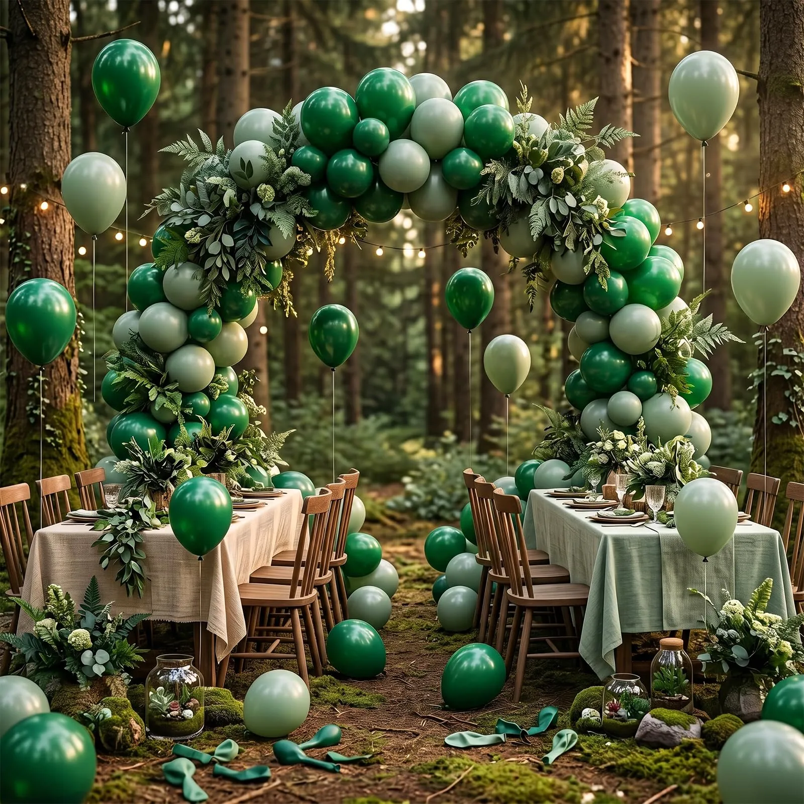 fairymaiden Palloncini Verde Scuro in Lattice, 100 Pezzi, 12 Pollici - immagine 5