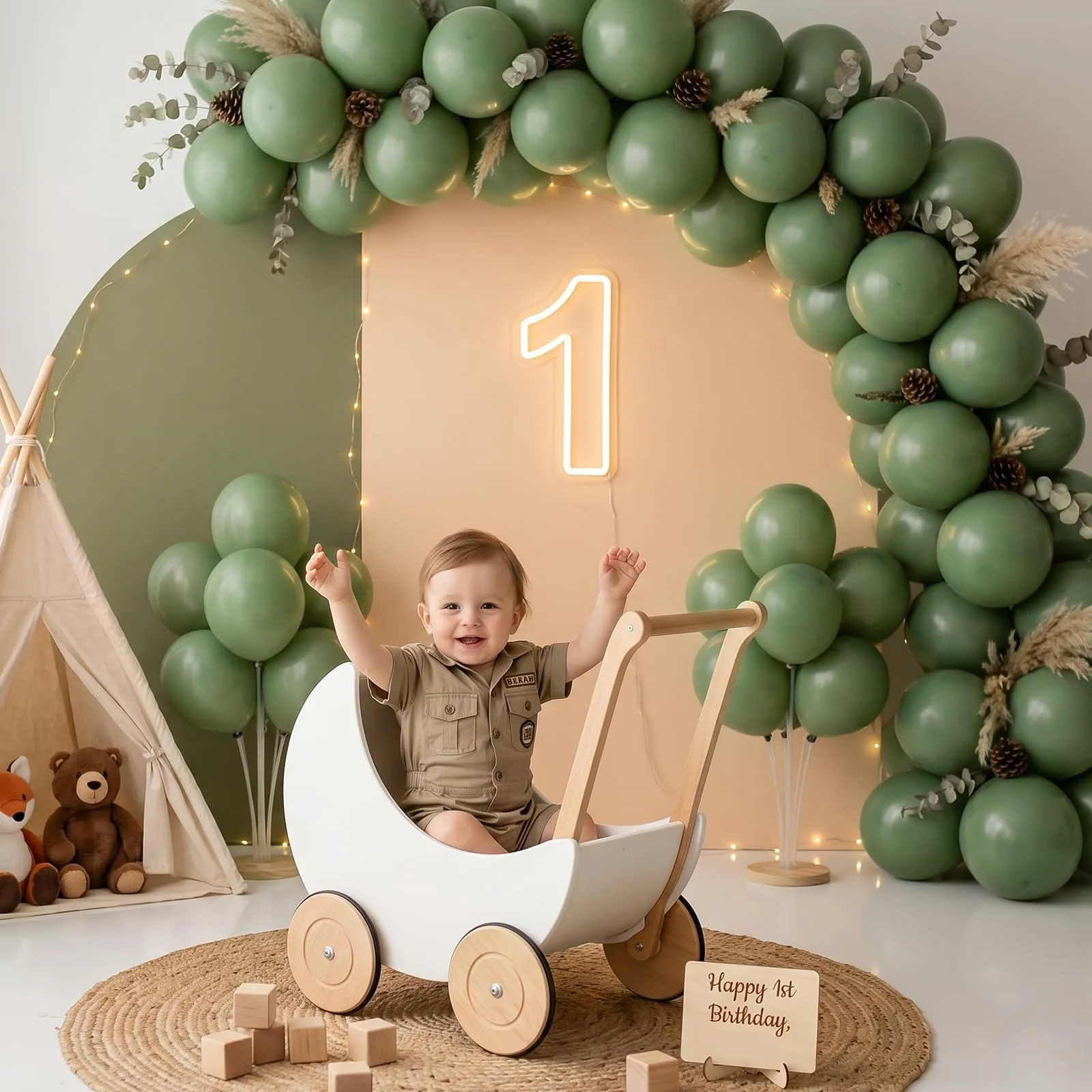 fairymaiden Palloncini in Lattice Verde Avocado, 100 Pezzi, 12 Pollici - immagine 6