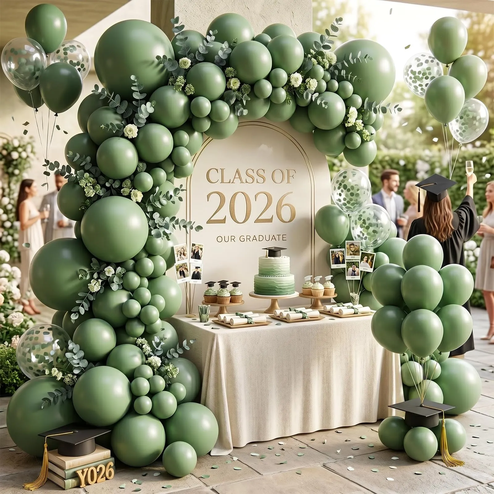 fairymaiden Palloncini in Lattice Verde Avocado, 100 Pezzi, 12 Pollici - immagine 7