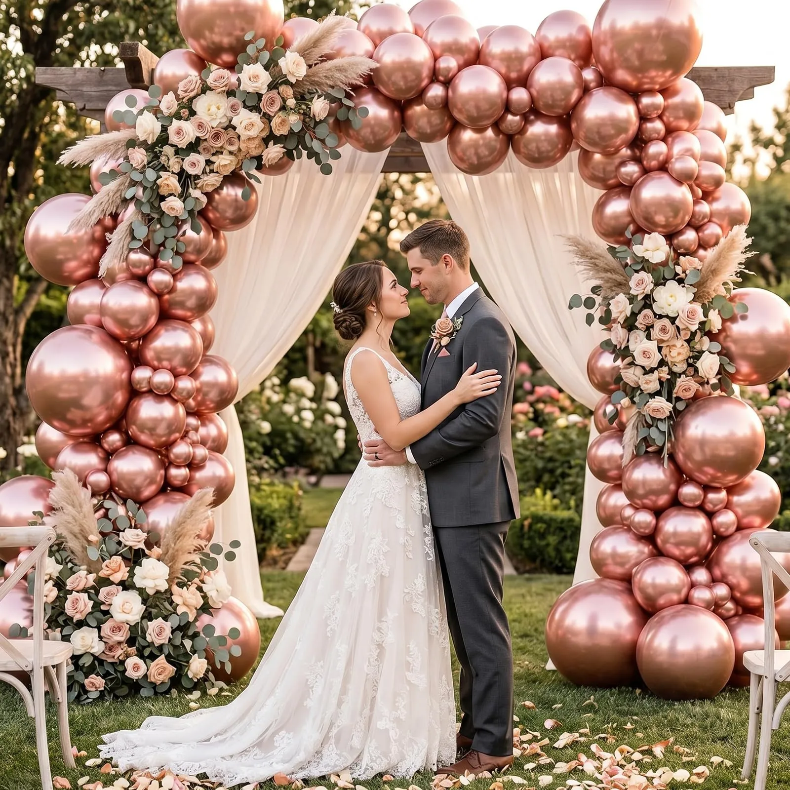 fairymaiden Palloncini Oro Rosa Metallizzati, 100 Pezzi, 12 Pollici - immagine 5