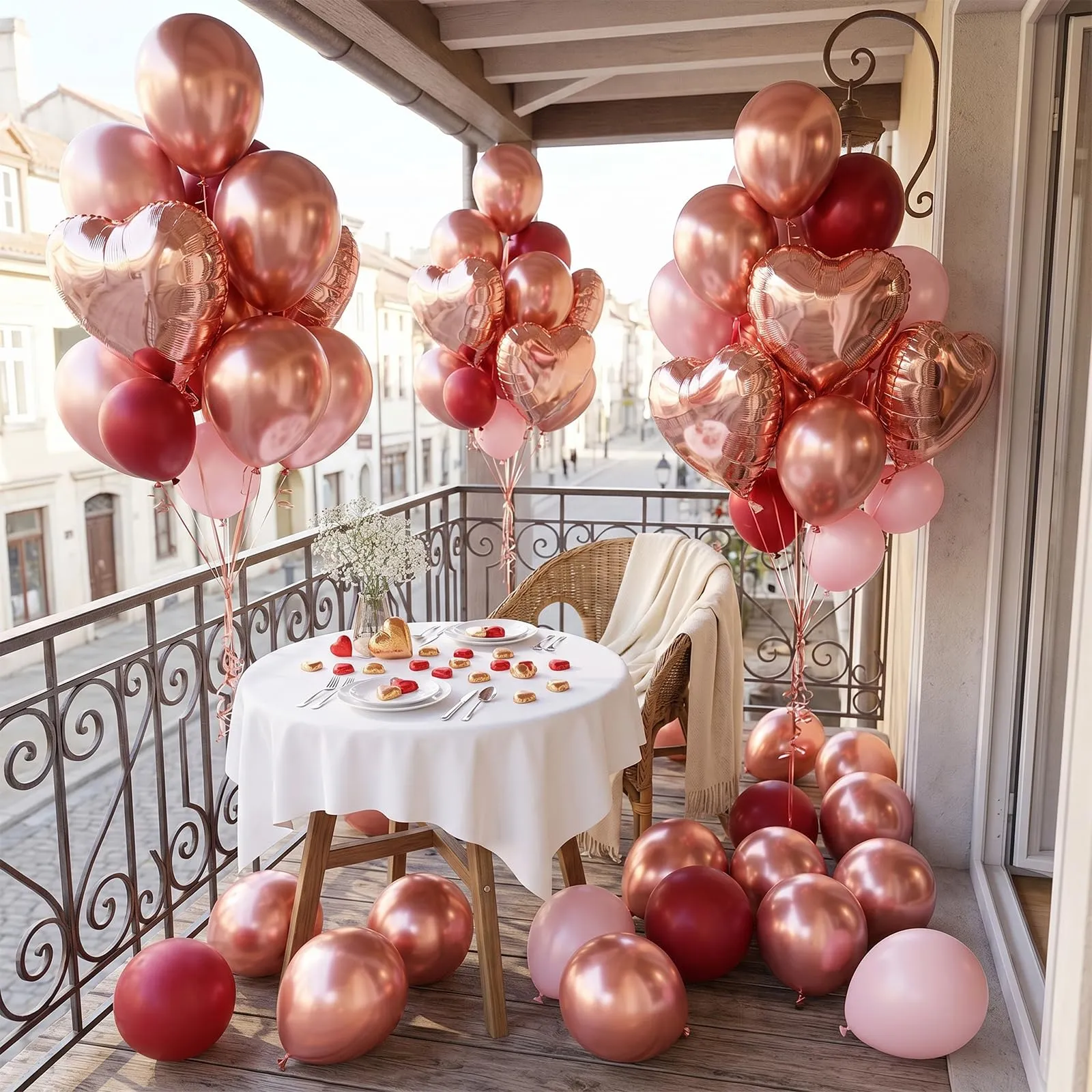 fairymaiden Palloncini Oro Rosa Metallizzati, 100 Pezzi, 12 Pollici - immagine 6