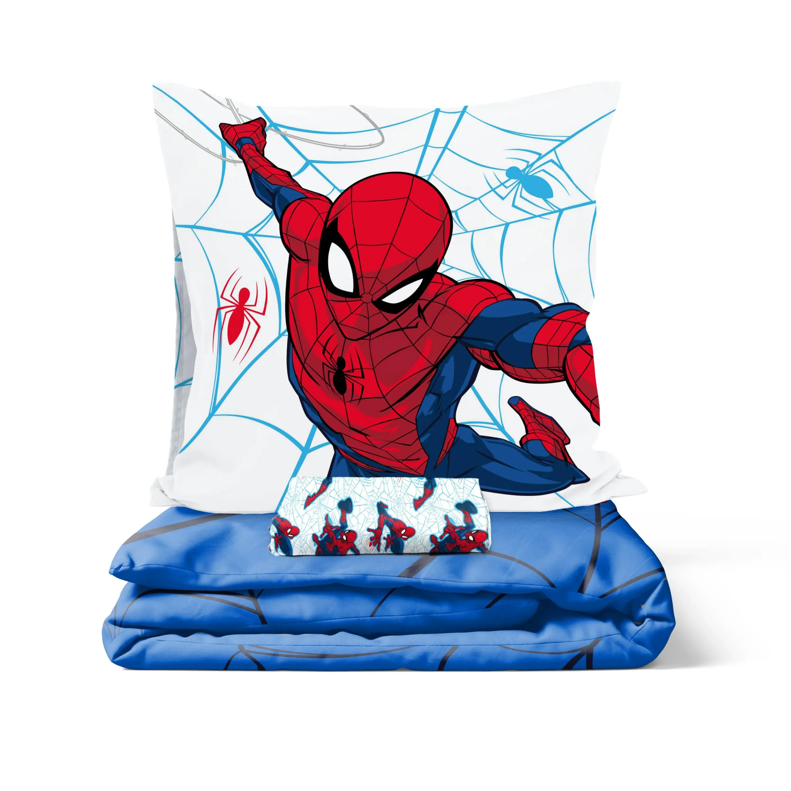 Jay Franco Marvel Spider-Man Bedding Set, Blue, 3 Pieces Single - immagine 7