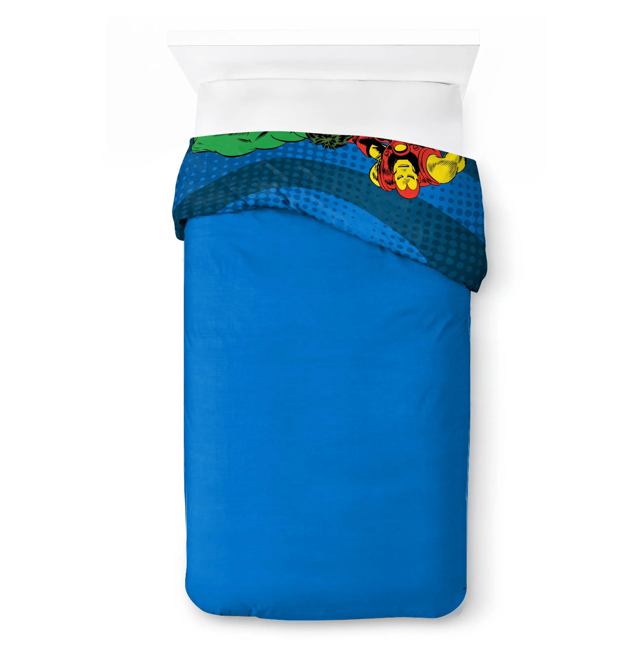 Jay Franco Marvel Avengers Set di biancheria da letto, 2 pezzi, Singolo, Blu - immagine 4
