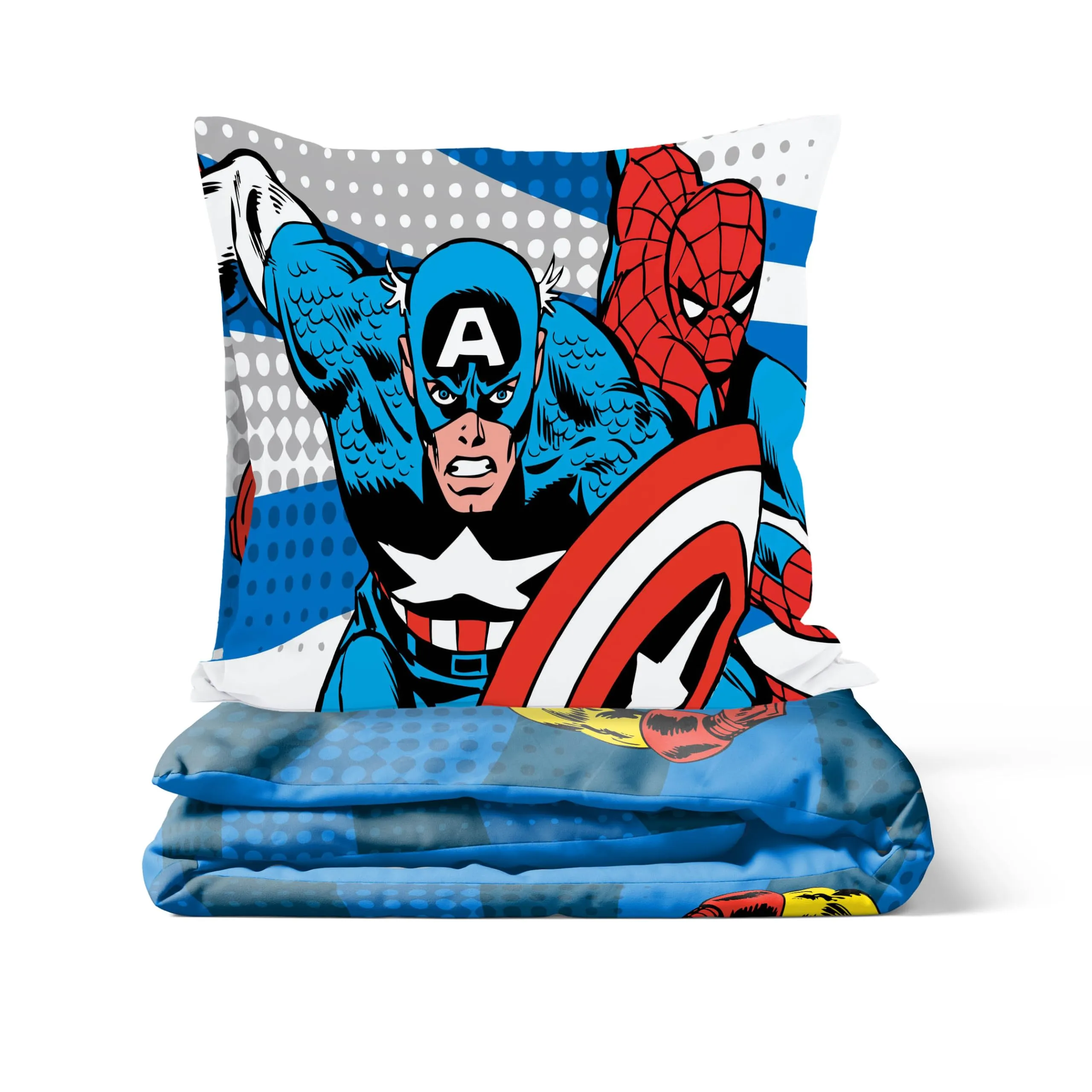 Jay Franco Marvel Avengers Set di biancheria da letto, 2 pezzi, Singolo, Blu - immagine 6