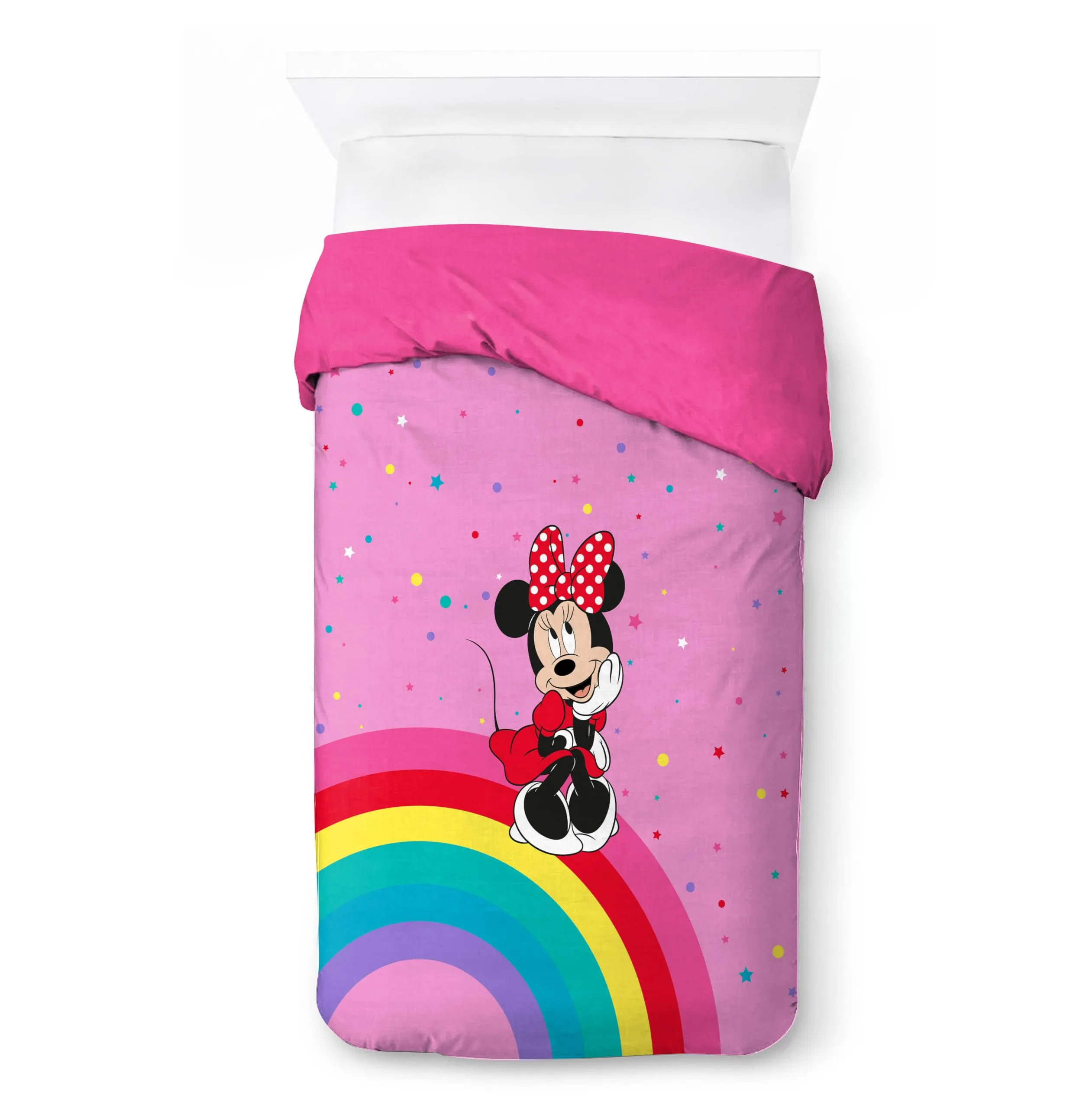 Jay Franco Disney Minnie Mouse Set Biancheria da Letto, Copripiumino e Federa, Letto Singolo, Multicolore, 2 Pezzi - immagine 5