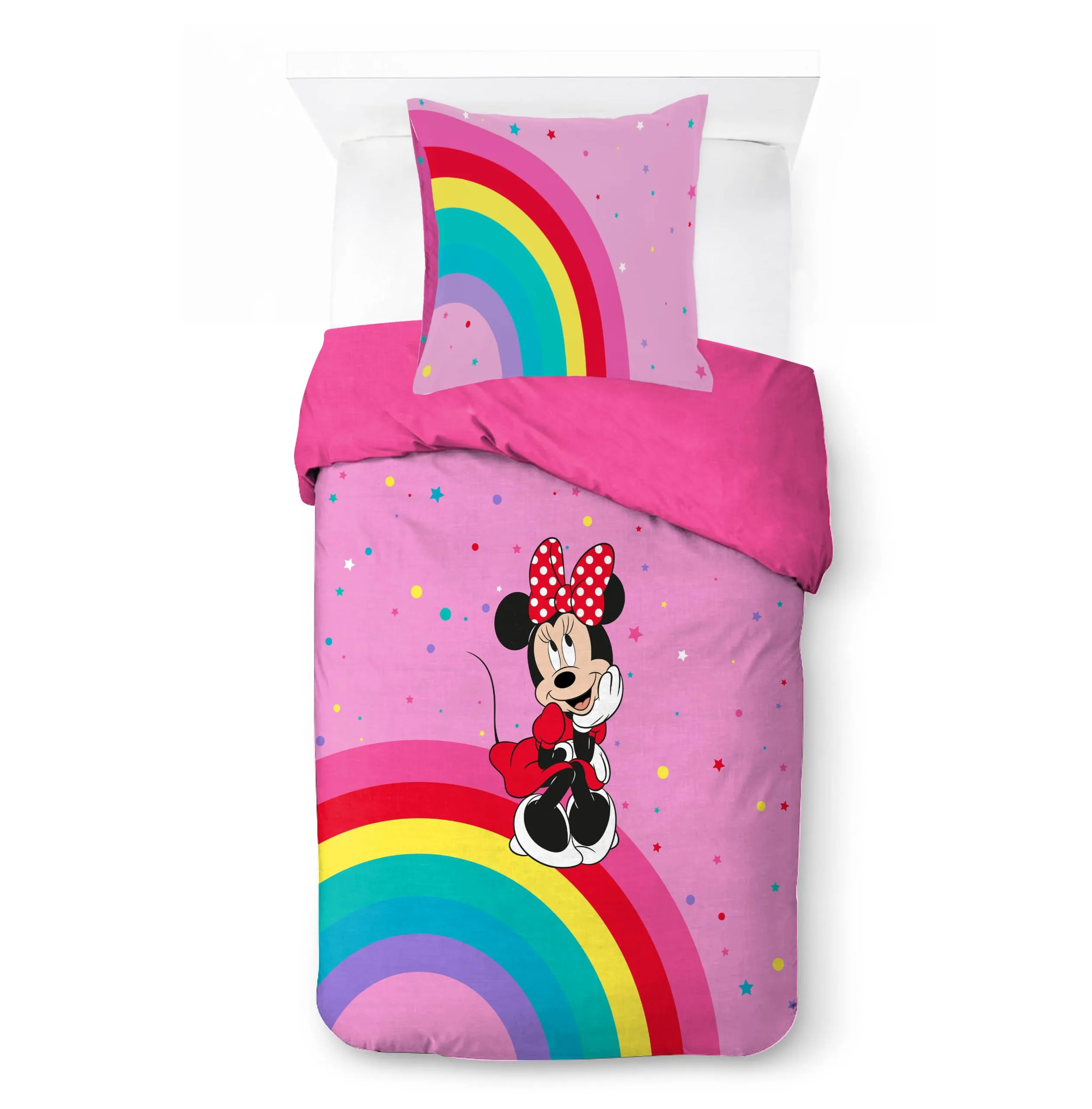 Jay Franco Disney Minnie Mouse Set Biancheria da Letto, Copripiumino e Federa, Letto Singolo, Multicolore, 2 Pezzi - immagine 7