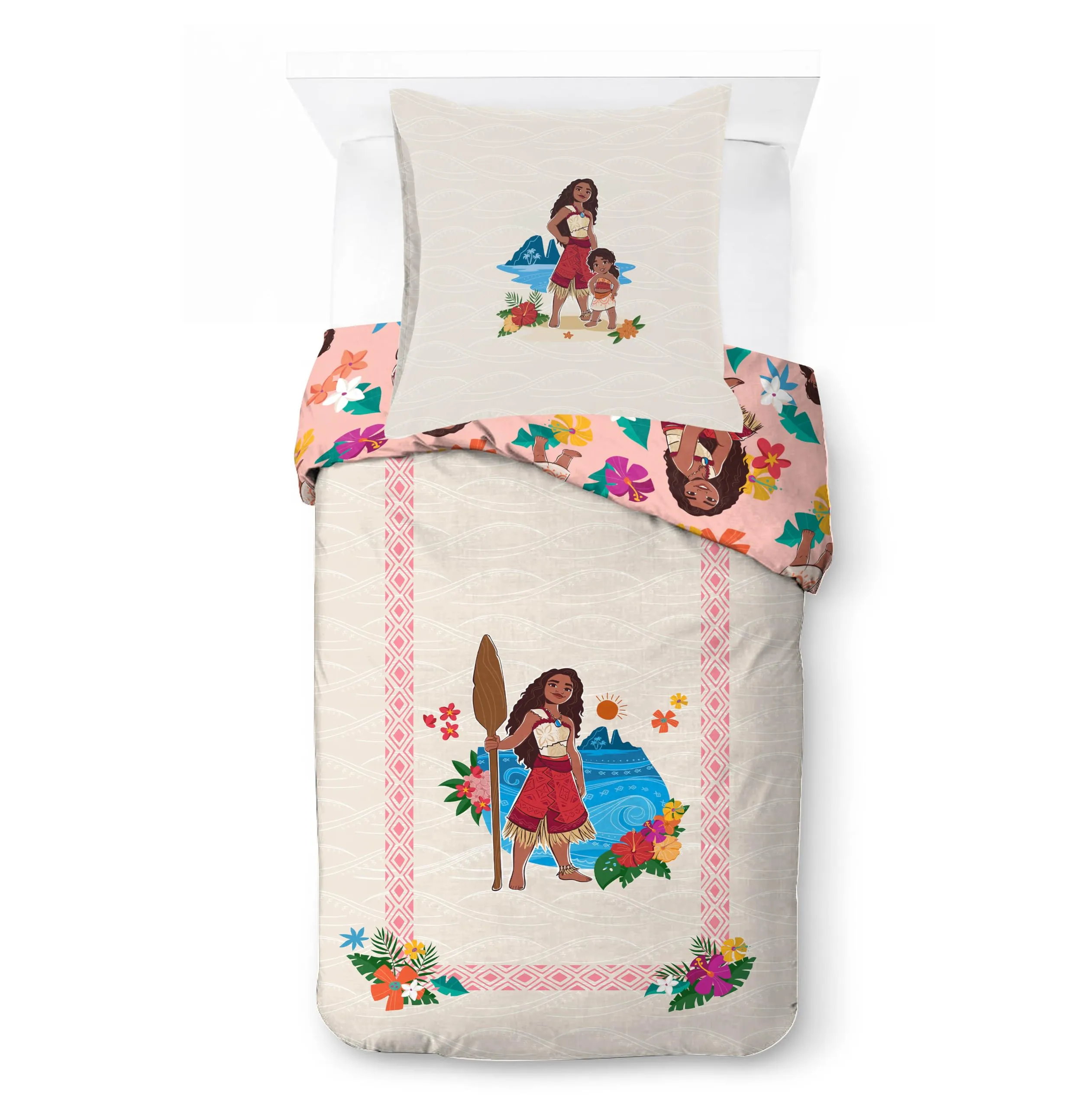 Jay Franco Disney Moana Set di Biancheria da Letto, Beige, 2 Pezzi, Singolo - immagine 1