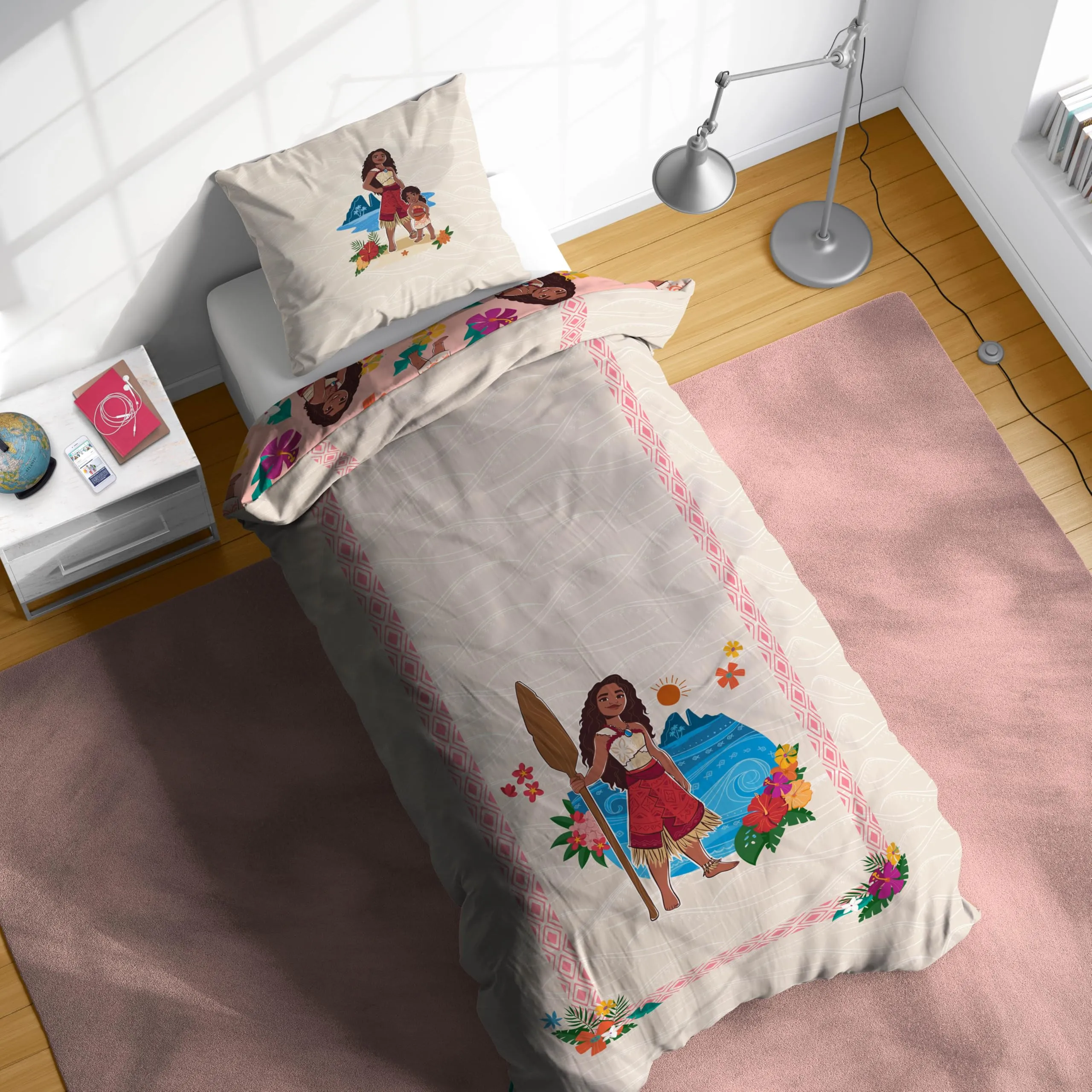 Jay Franco Disney Moana Set di Biancheria da Letto, Beige, 2 Pezzi, Singolo - immagine 2