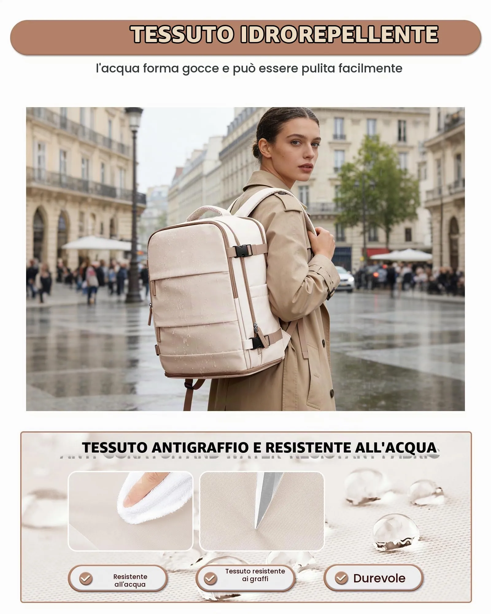 BJLFS Zaino da Viaggio Sottovuoto con Pompa 40x30x20 Impermeabile per Ryanair, Wizzair, Easyjet - immagine 7