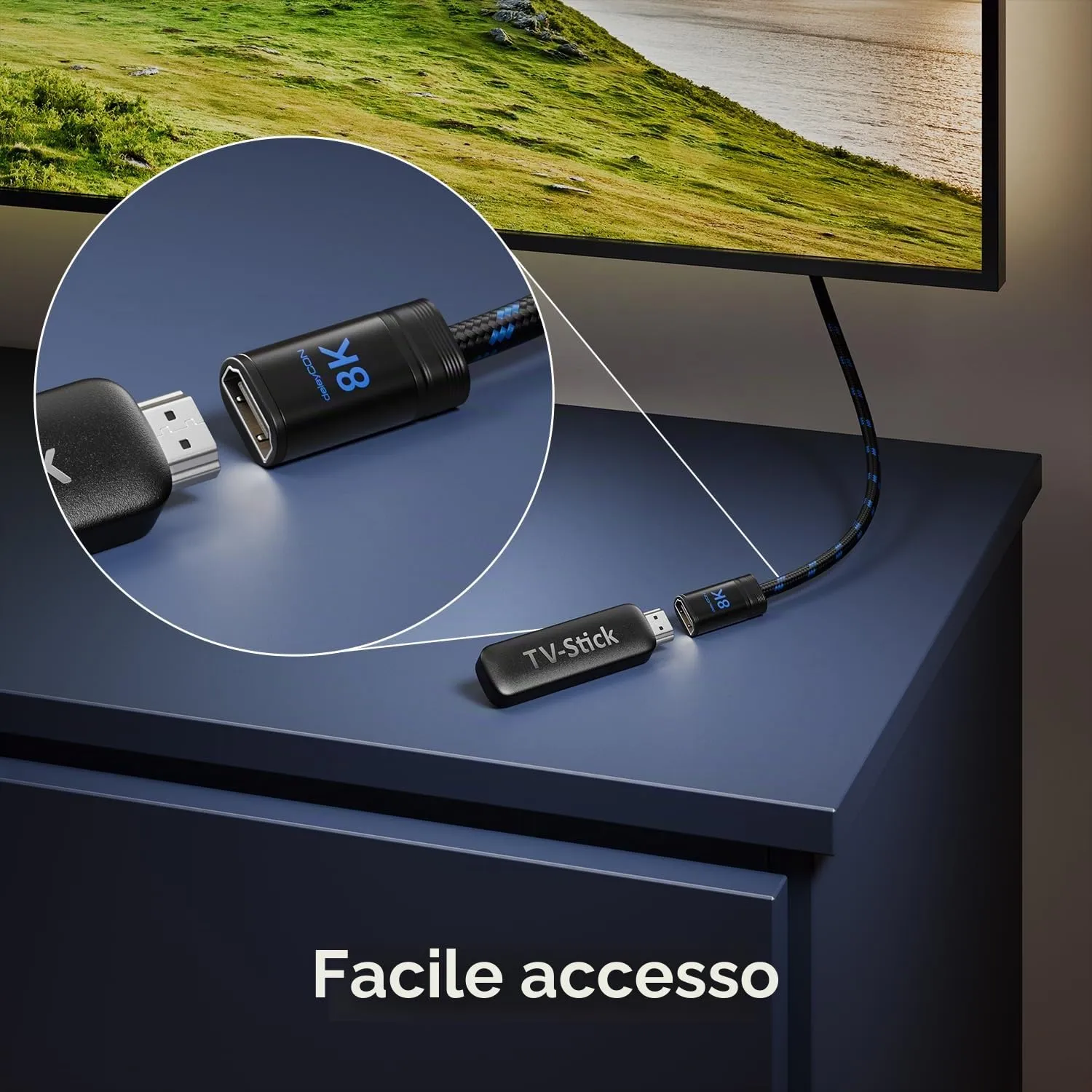 deleyCON 2m Prolunga HDMI 2.1 8K 48Gbps Dolby Atmos eARC HDR10+ - immagine 2