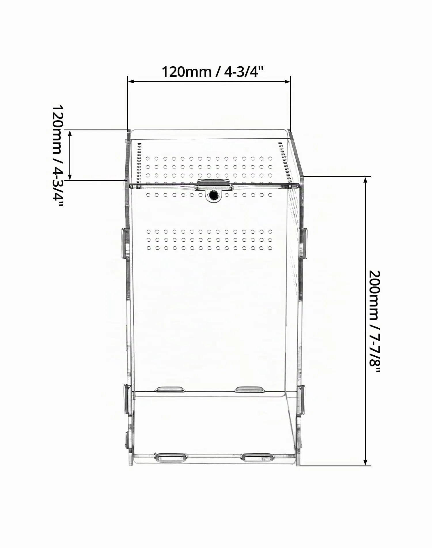 QWORK Scatola per Rettili in Acrilico, Terrario Insetti, 20x12x12cm - immagine 6