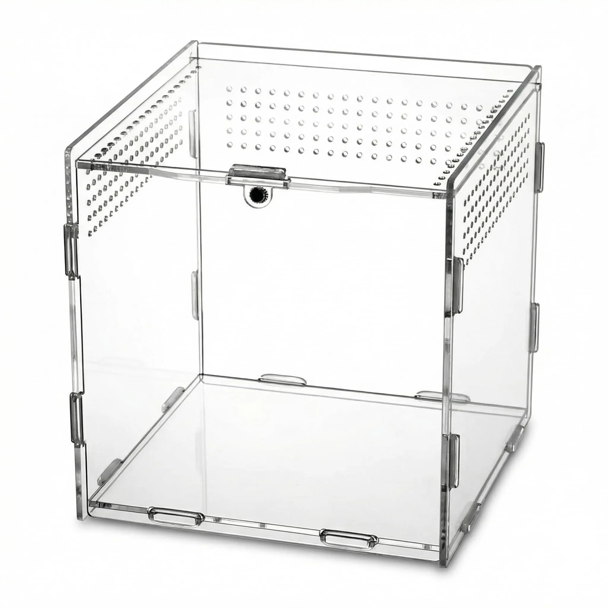 QWORK Scatola per Rettili in Acrilico, Terrario Insetti 15x15x15cm - immagine 1