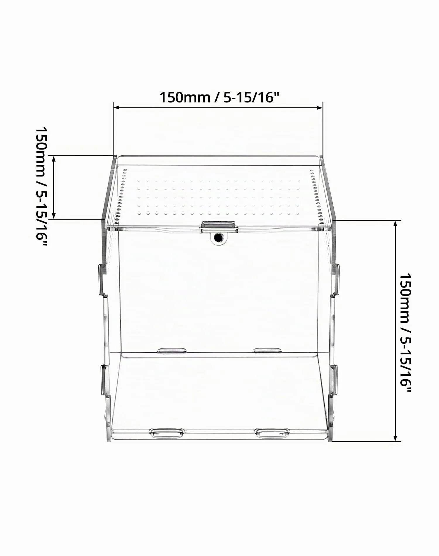 QWORK Scatola per Rettili in Acrilico, Terrario Insetti 15x15x15cm - immagine 4