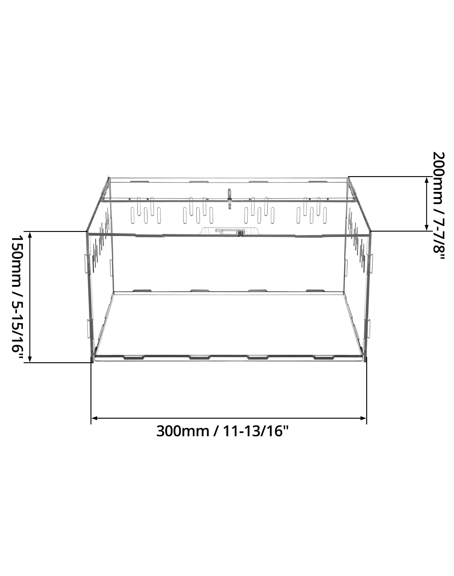 QWORK Scatola per Rettili in Acrilico, Terrario per Insetti, Mantide Religiosa, Ragni, Lucertole, Lumache, 30x20x15cm - immagine 2