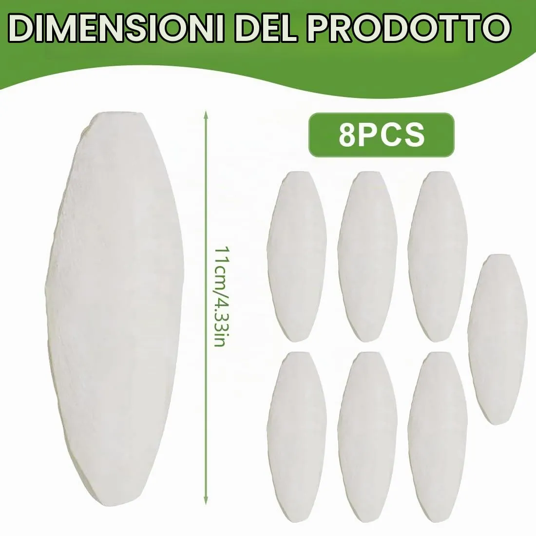 GXGM Osso di Seppia Naturale per Pappagalli, Uccelli e Tartarughe, 8 Pezzi - immagine 2