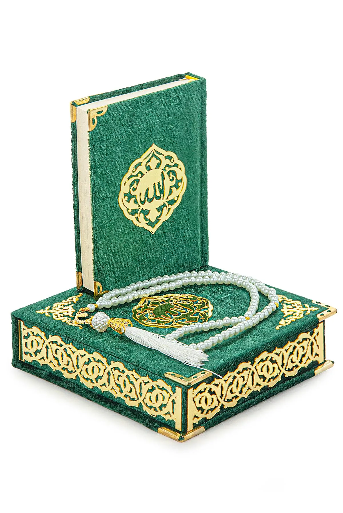 ihvan online Set del Sacro Corano in Velluto con Corano da Tasca, Tesbih e Nomi di Allah (Asmaul Husna) - immagine 5