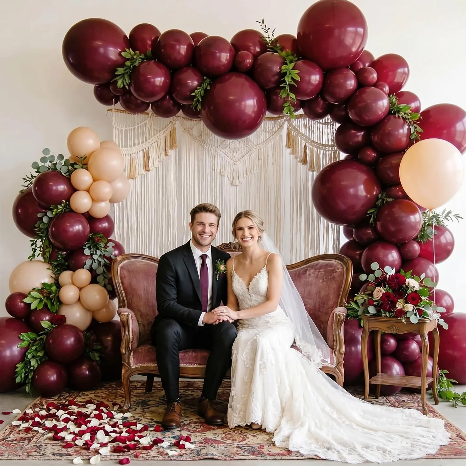 Fairymaiden Palloncini Bordeaux, 100 Pezzi, 12 Pollici - immagine 3