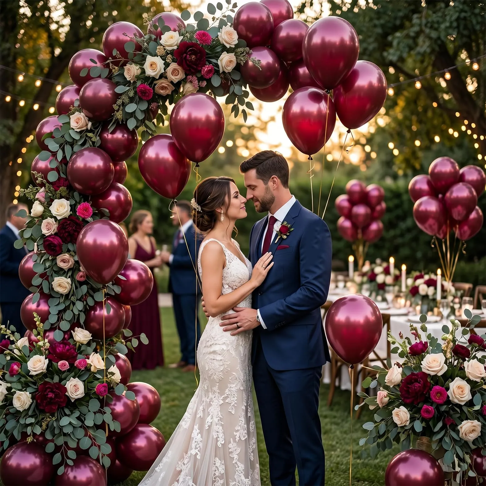 Fairymaiden Palloncini Bordeaux, 100 Pezzi, 12 Pollici - immagine 4