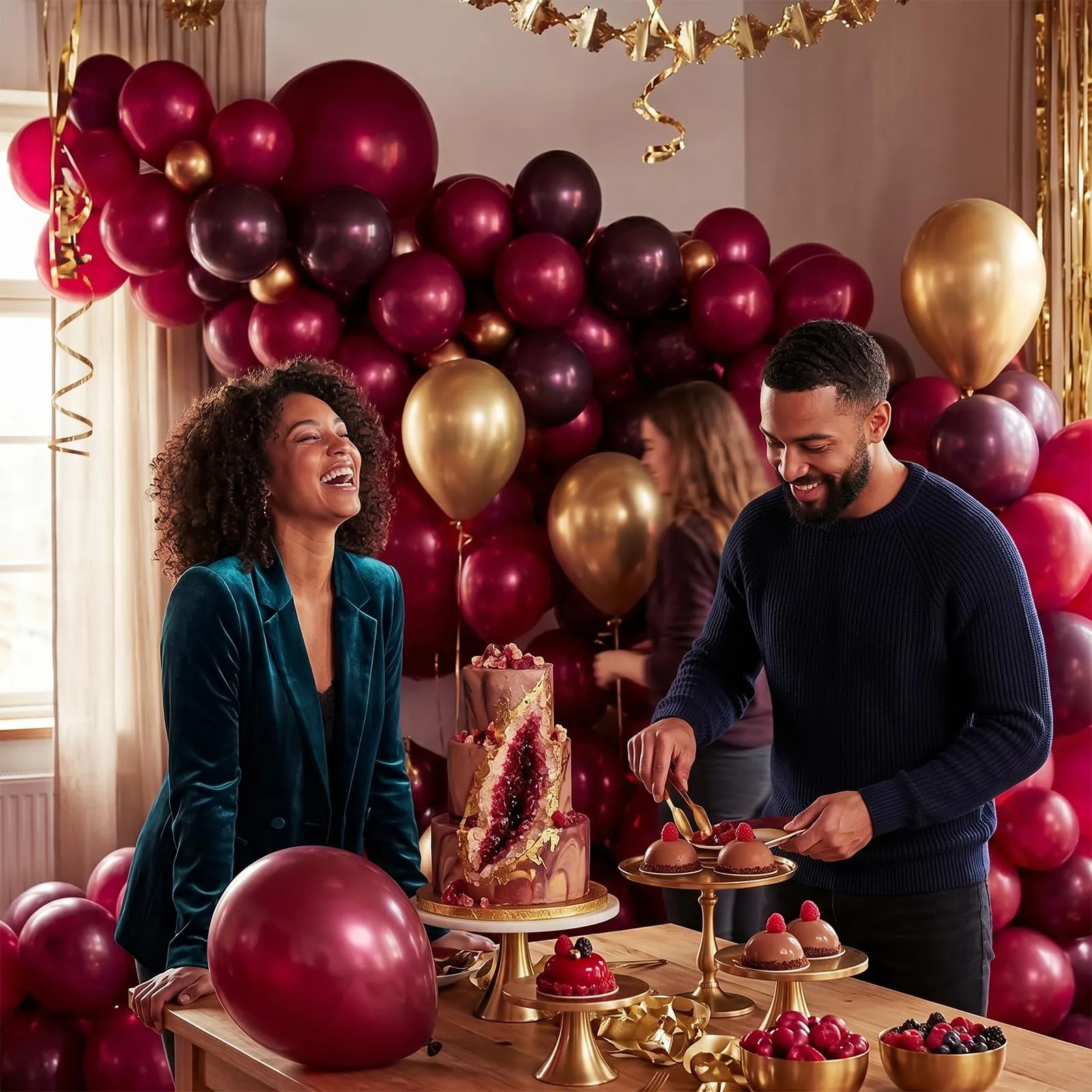 Fairymaiden Palloncini Bordeaux, 100 Pezzi, 12 Pollici - immagine 8
