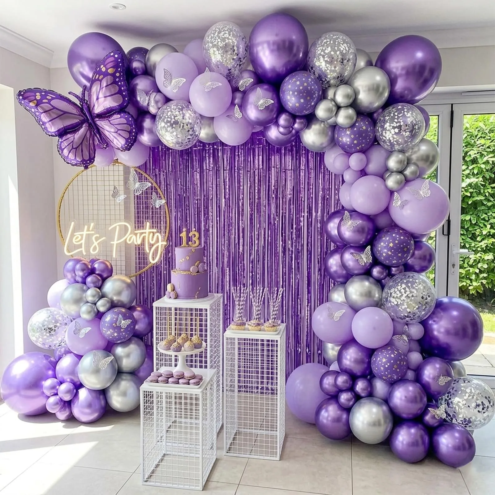Fairymaiden Palloncini Viola Metallizzati in Lattice, 100 Pezzi, 12 Pollici - immagine 3