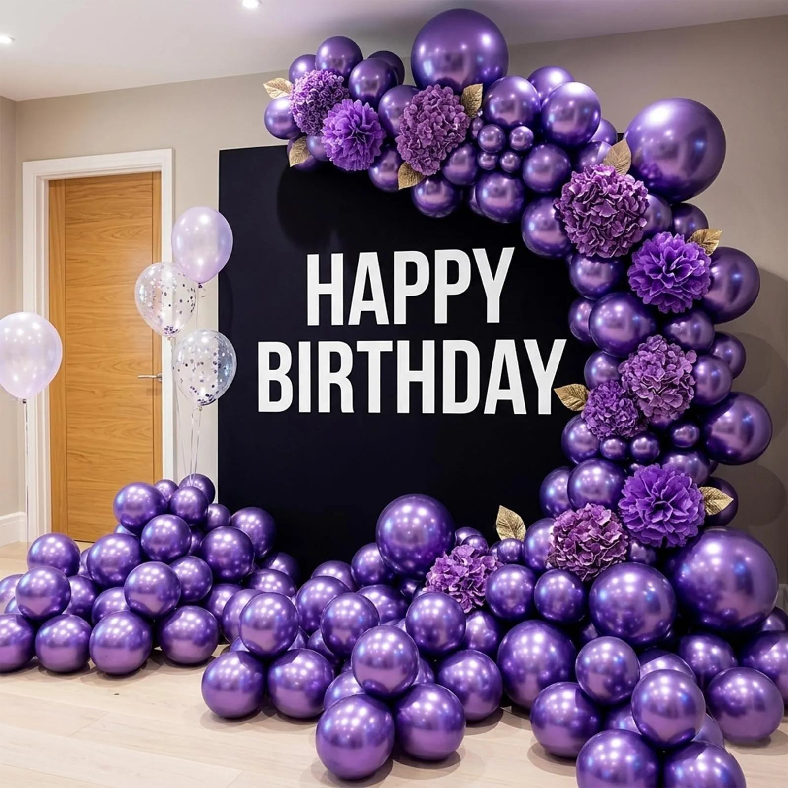 Fairymaiden Palloncini Viola Metallizzati in Lattice, 100 Pezzi, 12 Pollici - immagine 4