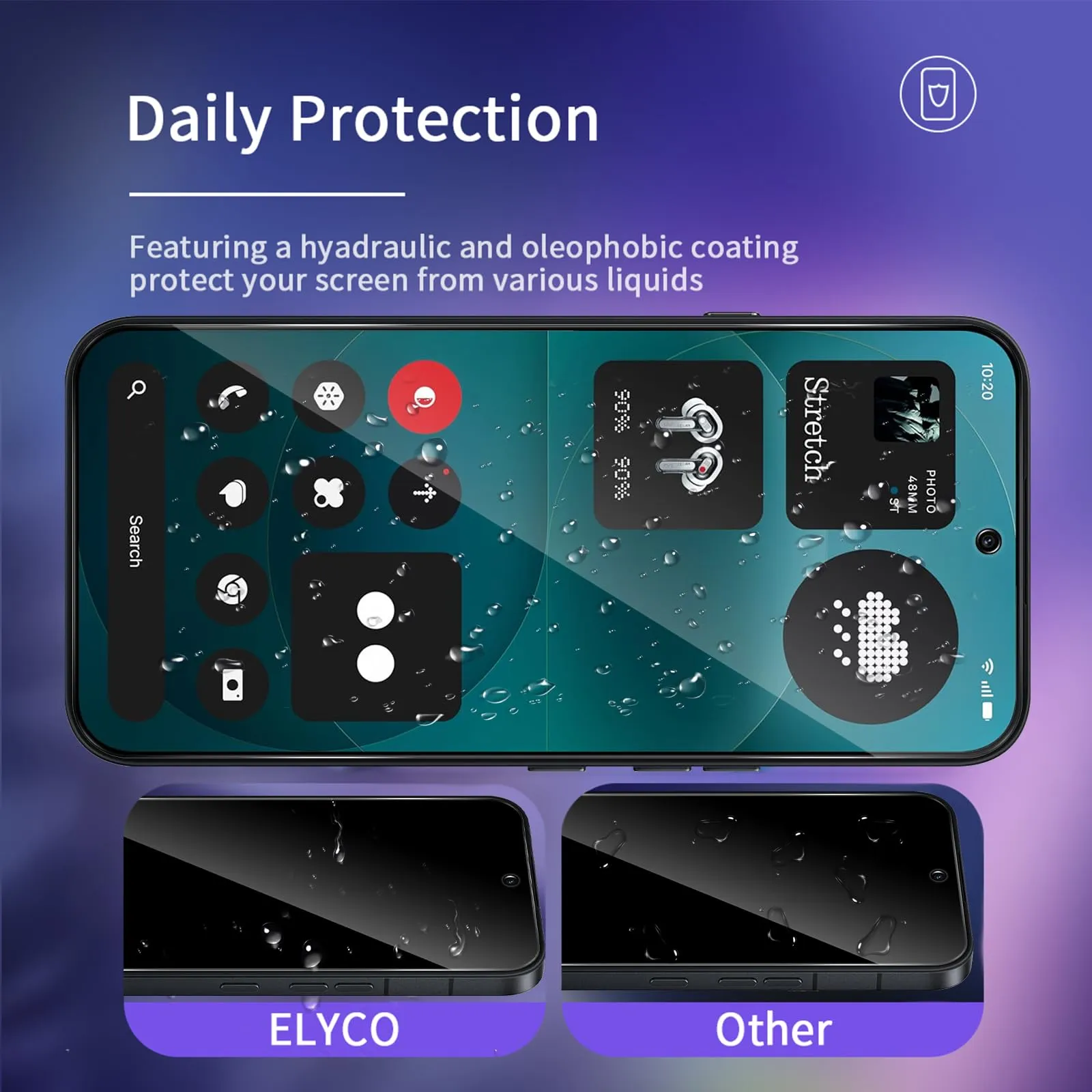 ELYCO Vetro Temperato Privacy per Nothing Phone 4A Pro, 2 Pezzi - immagine 4