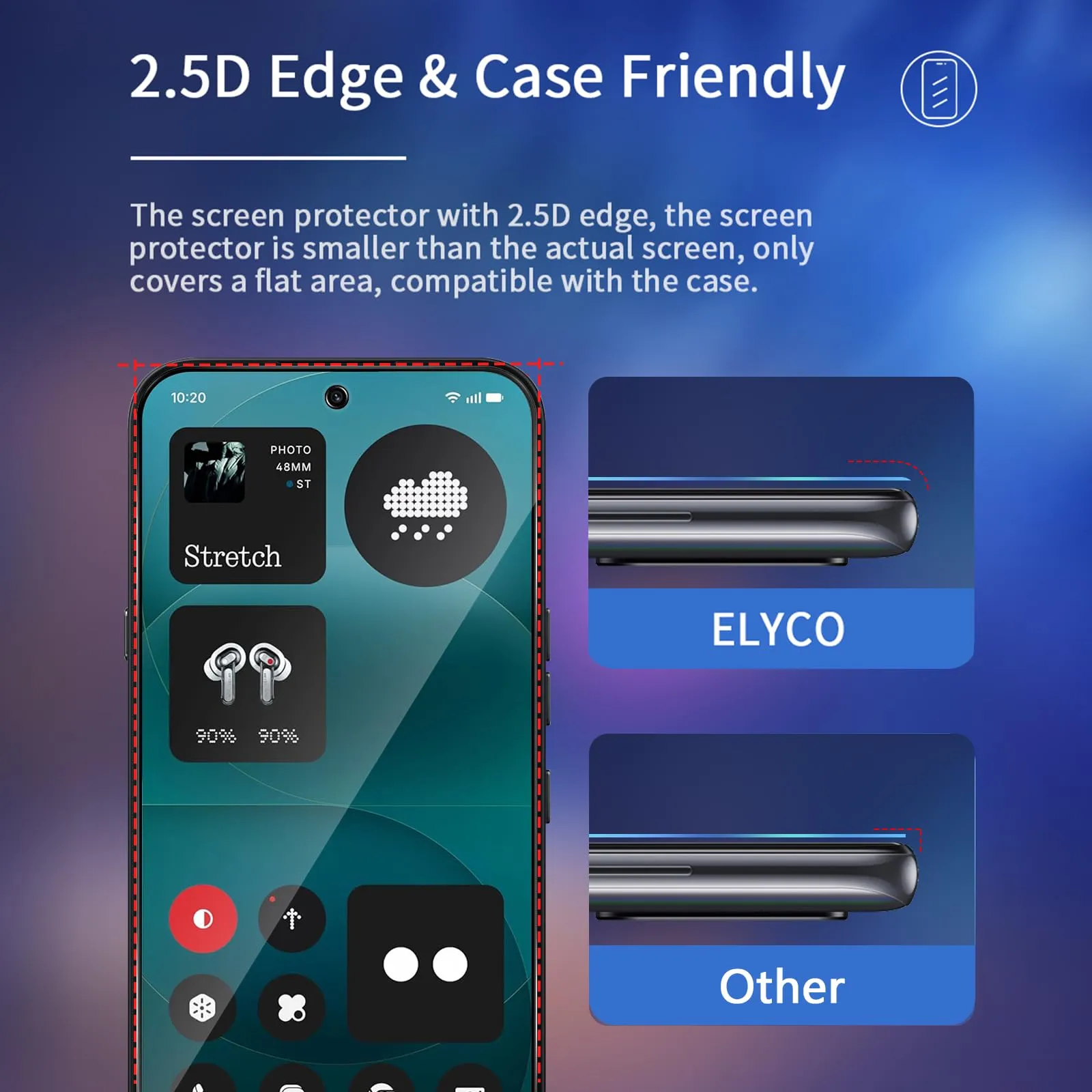 ELYCO Vetro Temperato Privacy per Nothing Phone 4A Pro, 2 Pezzi - immagine 7
