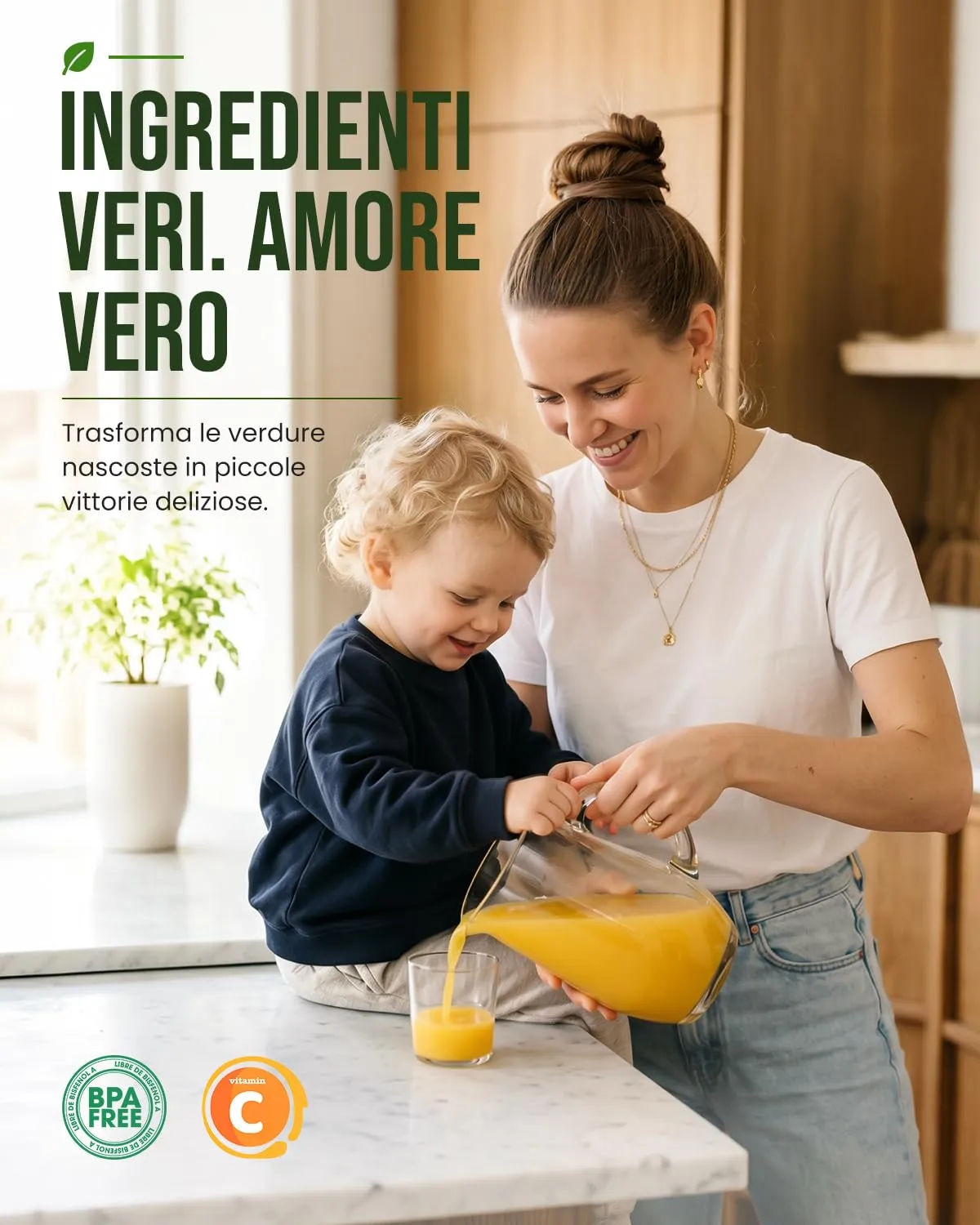 LINKChef Estrattore di Succo a Freddo 250W, Imboccatura 13 cm, 1,8 L, Senza BPA - immagine 6