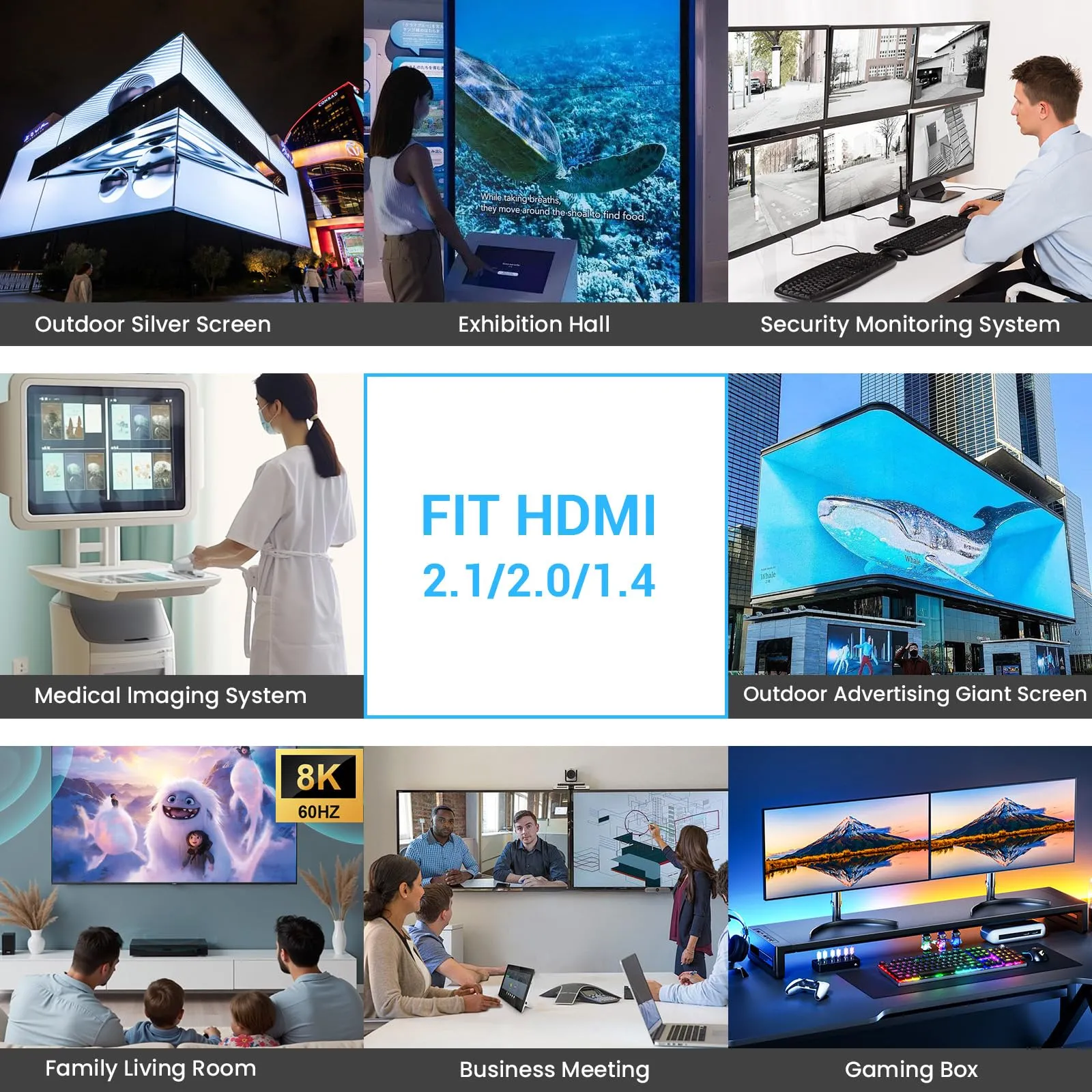 Etseinri Cavo HDMI 2.1 Ultra High Speed 10K 8K, 0.5M, 2 Pezzi - immagine 8