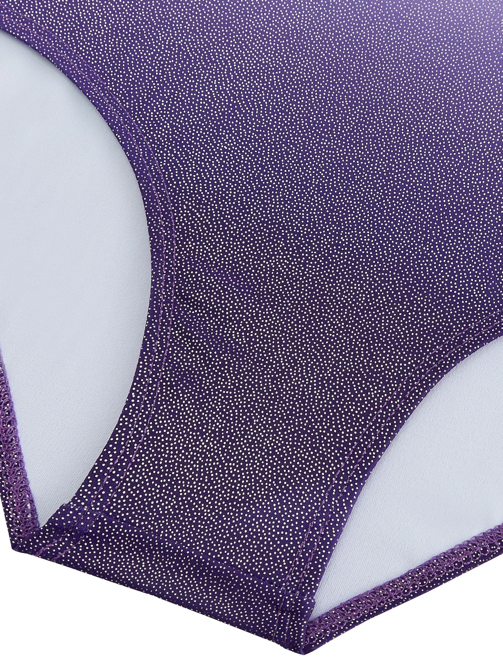 Gogokids Set da Ginnastica da Bambina 3 Pezzi, Body senza Maniche, Pantaloncini e Fascia per Capelli, Design Sfumato, Viola sfumato 3, 120 - immagine 8