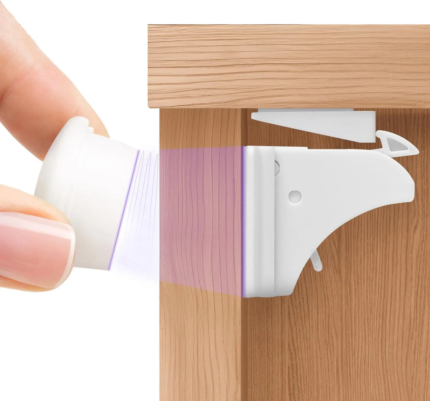 WunderHippo Chiusura Magnetica per Cassetti e Ante, 30 Serrature + 6 Chiavi, Blocco di Sicurezza Magnetico per Bambini - immagine 1