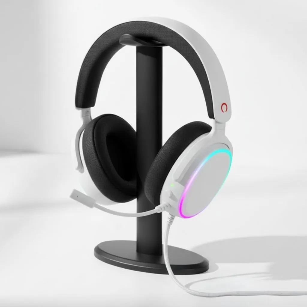 Konix Nexus Cuffie Gaming USB-A, Altoparlanti 40mm, Microfono, Illuminazione RGB, Bianco - immagine 3
