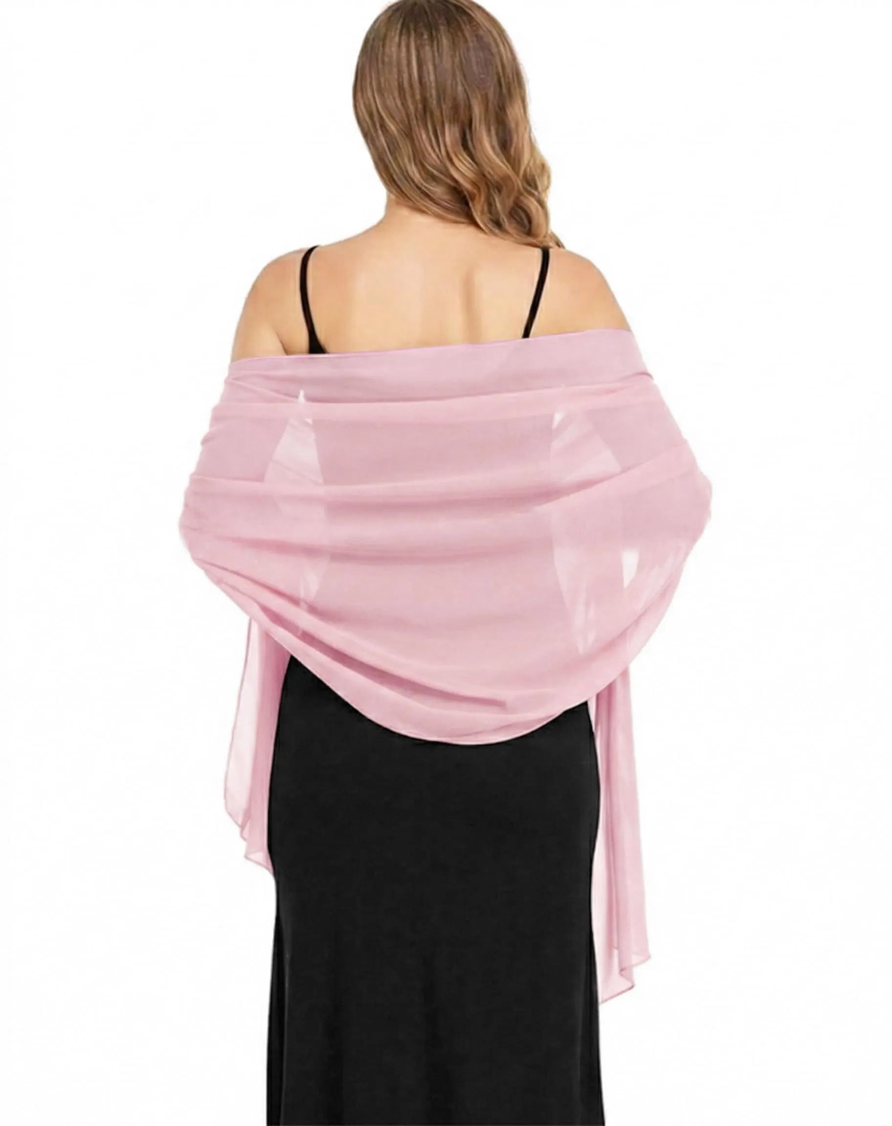 Van Der Rich Stola in Mussola di Seta Foulard Scialle Leggero Donna (22-Rosa) - immagine 1