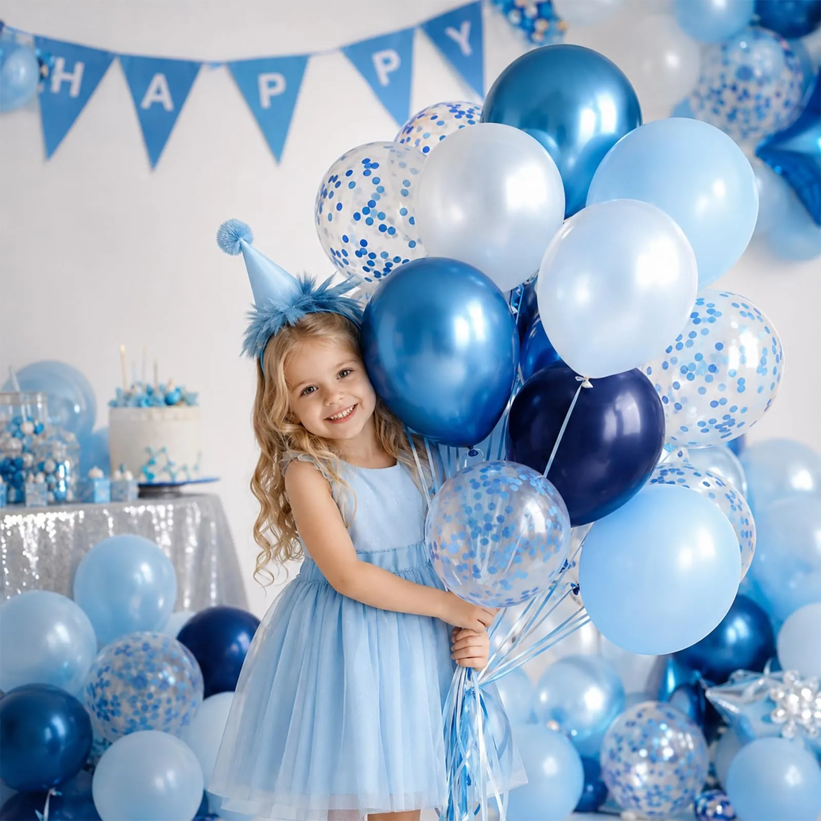 Fairymaiden Palloncini Blu, 60 Pezzi, 12 Pollici - immagine 2
