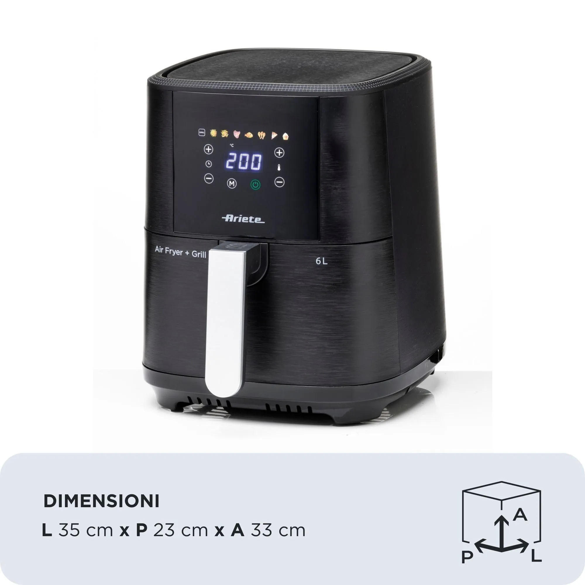 Ariete 4626/10 Friggitrice ad aria 6L, 1300 W, Nero - immagine 5
