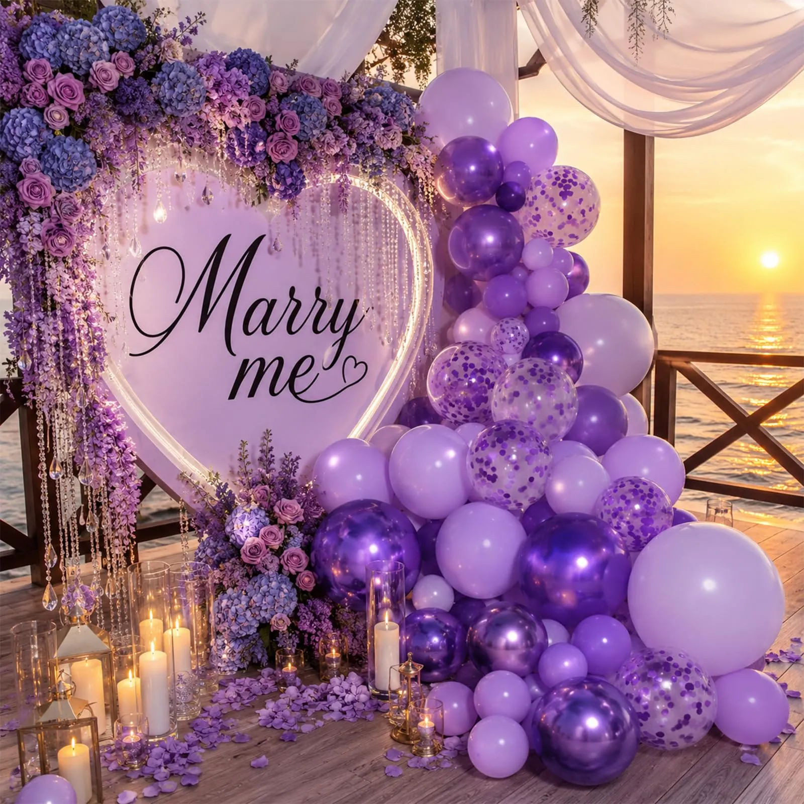fairymaiden Palloncini Viola Metallizzati in Lattice, 60 Pezzi, 12 Pollici - immagine 2