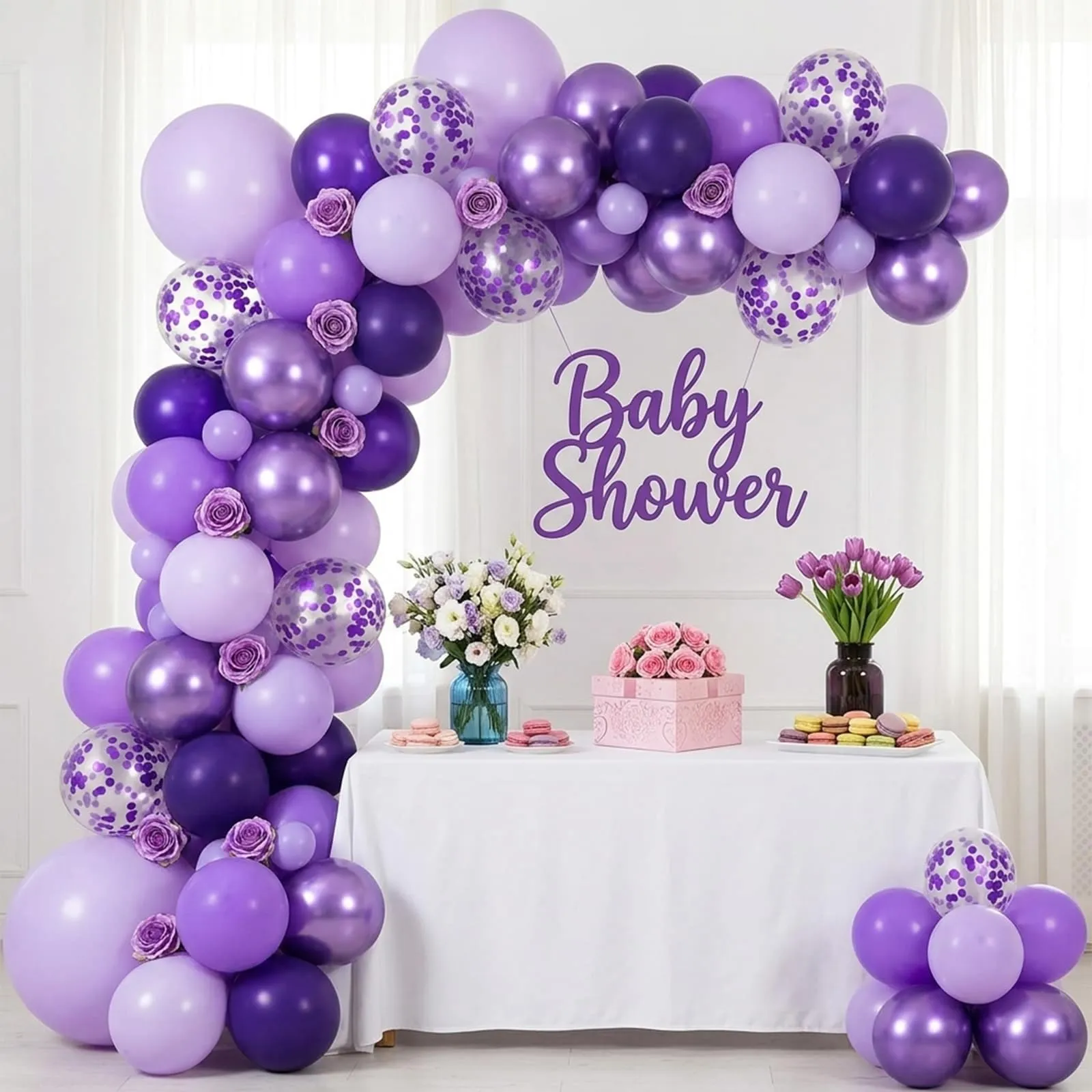 fairymaiden Palloncini Viola Metallizzati in Lattice, 60 Pezzi, 12 Pollici - immagine 7