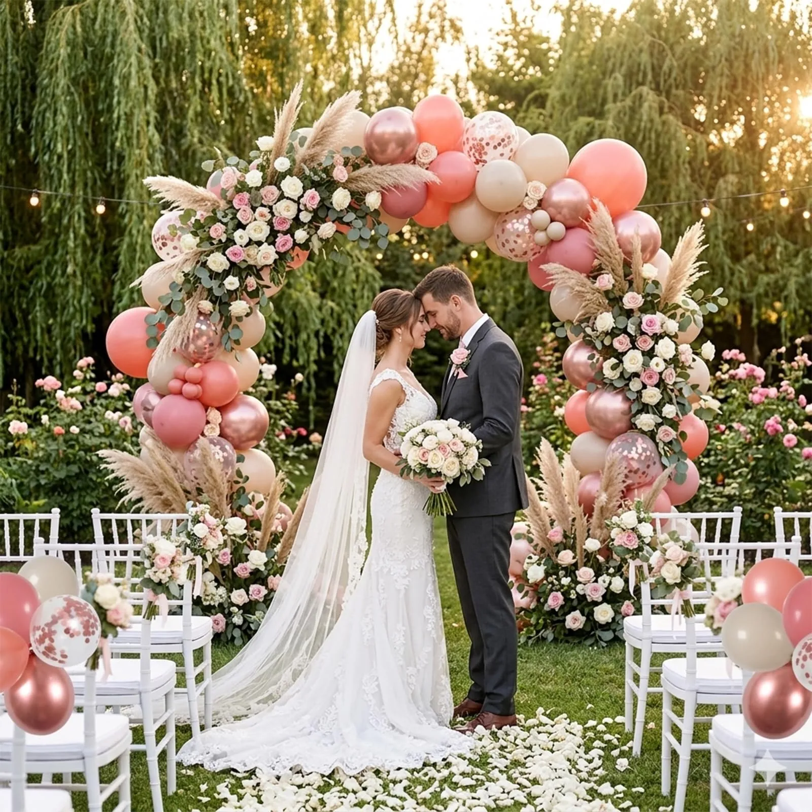 fairymaiden Palloncini Rosa Beige, 60 Pezzi, 12 Pollici - immagine 3