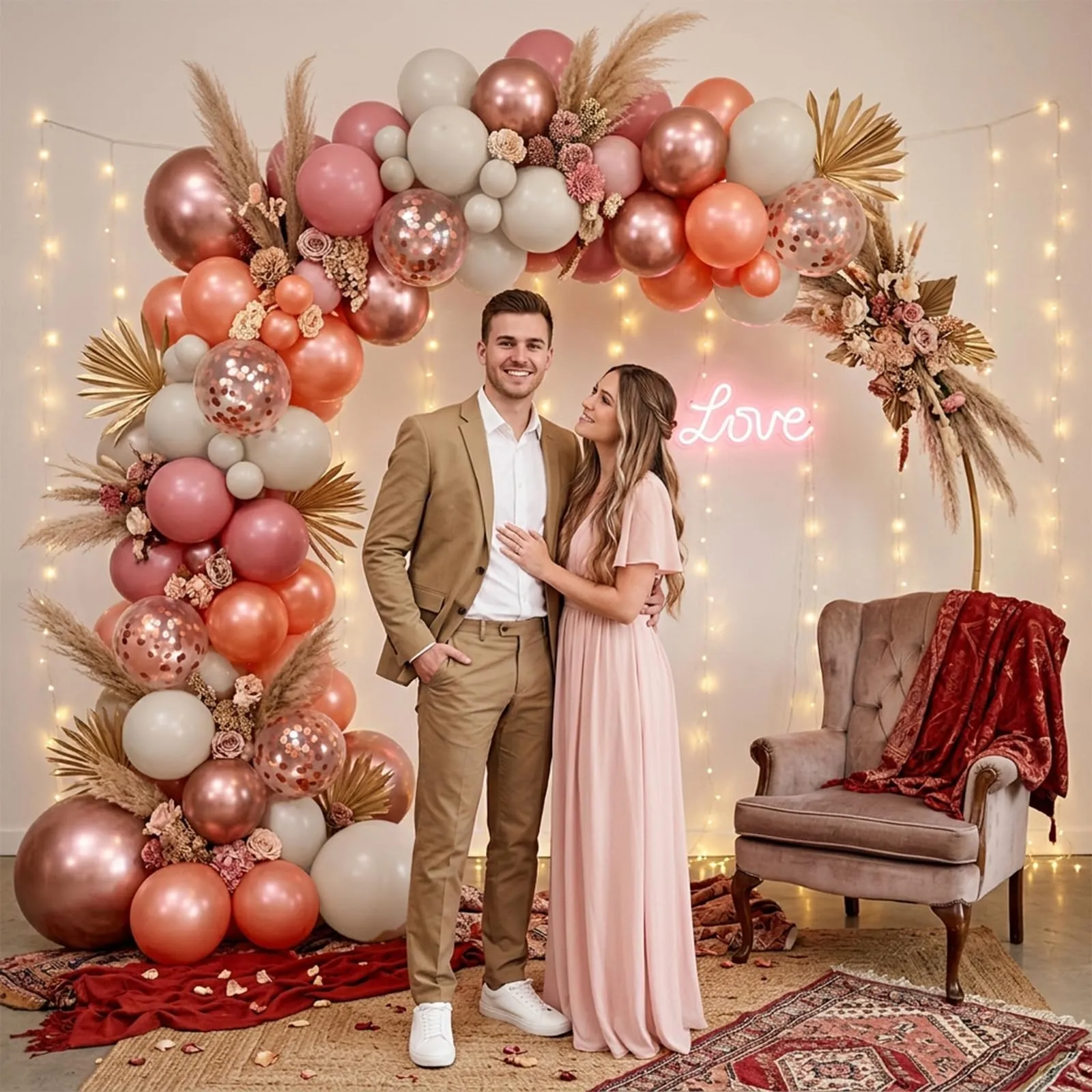fairymaiden Palloncini Rosa Beige, 60 Pezzi, 12 Pollici - immagine 5