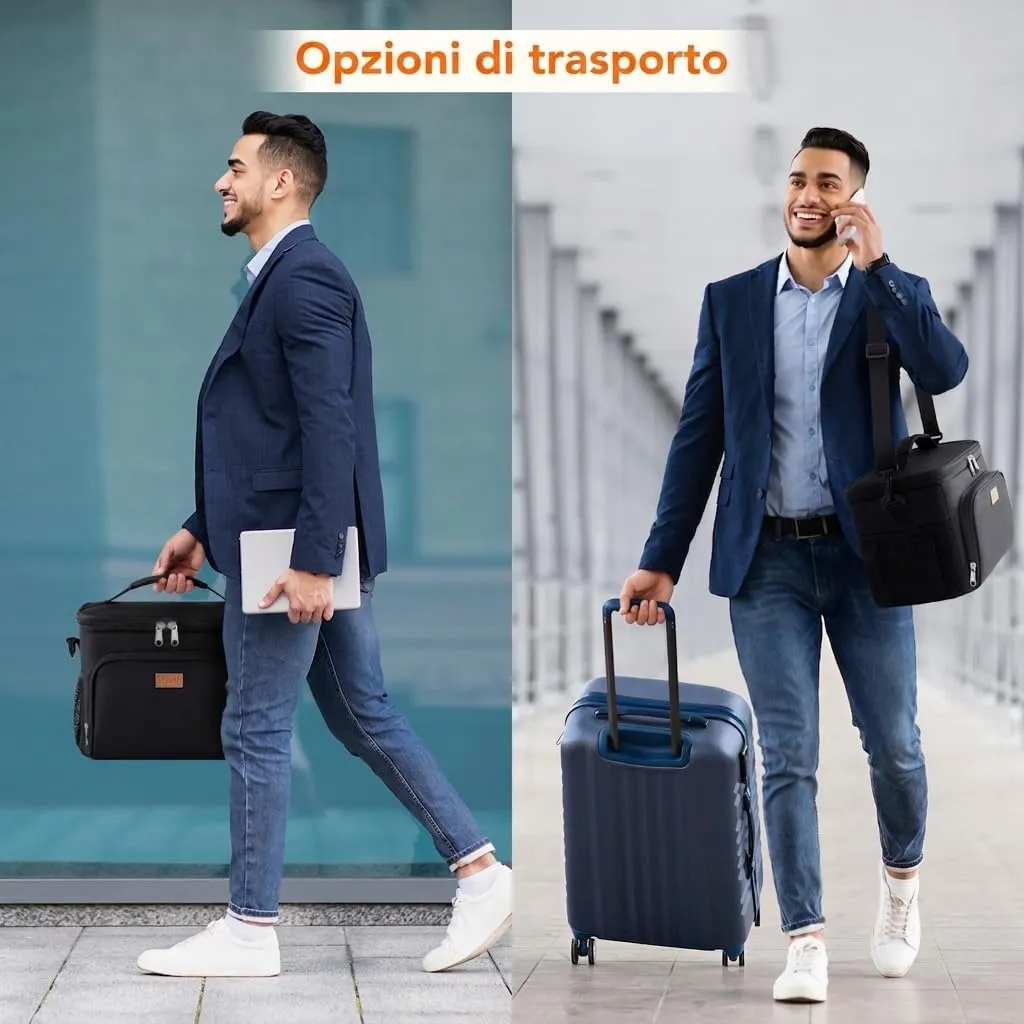 Lifewit Borsa Termica Porta Pranzo Impermeabile, Nero, 24L - immagine 7