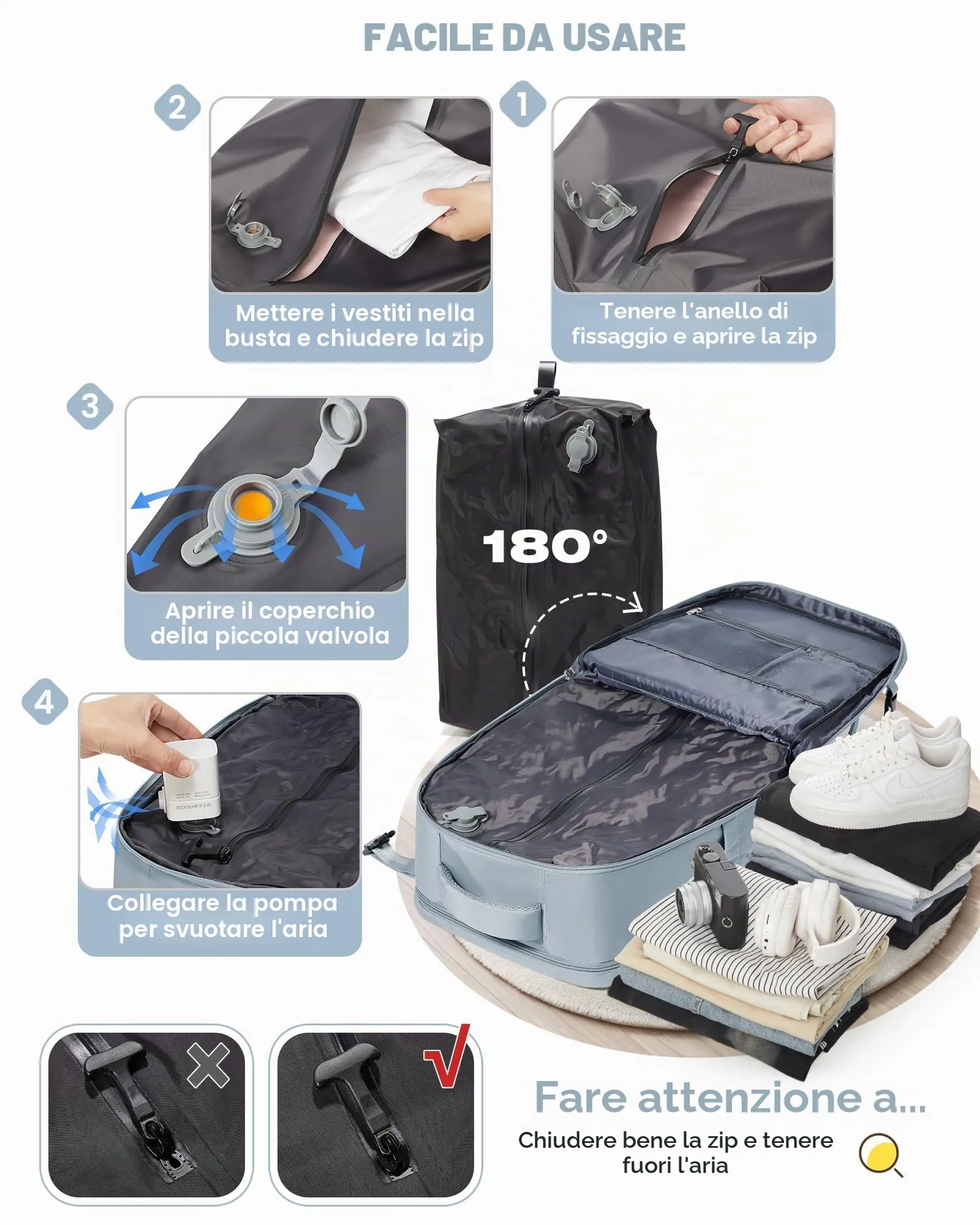 SZLX Zaino da Viaggio 40x30x20 con Pompa Sottovuoto per Ryanair e Wizzair, Impermeabile, Scomparto Laptop 14 Pollici e Scomparto Scarpe - immagine 7