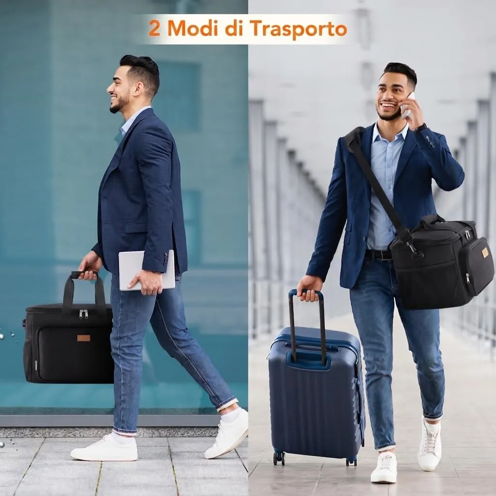 Lifewit Borsa Termica Porta Pranzo 33L Nero - immagine 5
