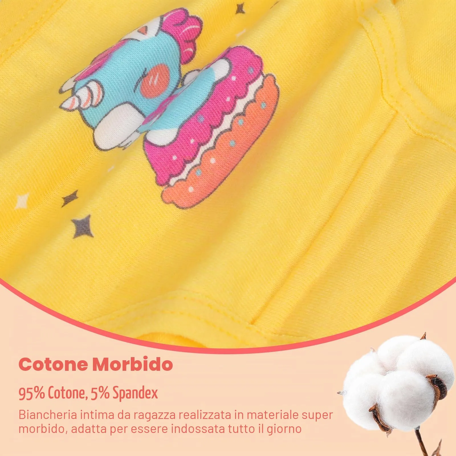 AYBUY Mutandine in Cotone per Bambina, Cartone Animato, Pacco da 12, 8-10 Anni, Stile B - immagine 2